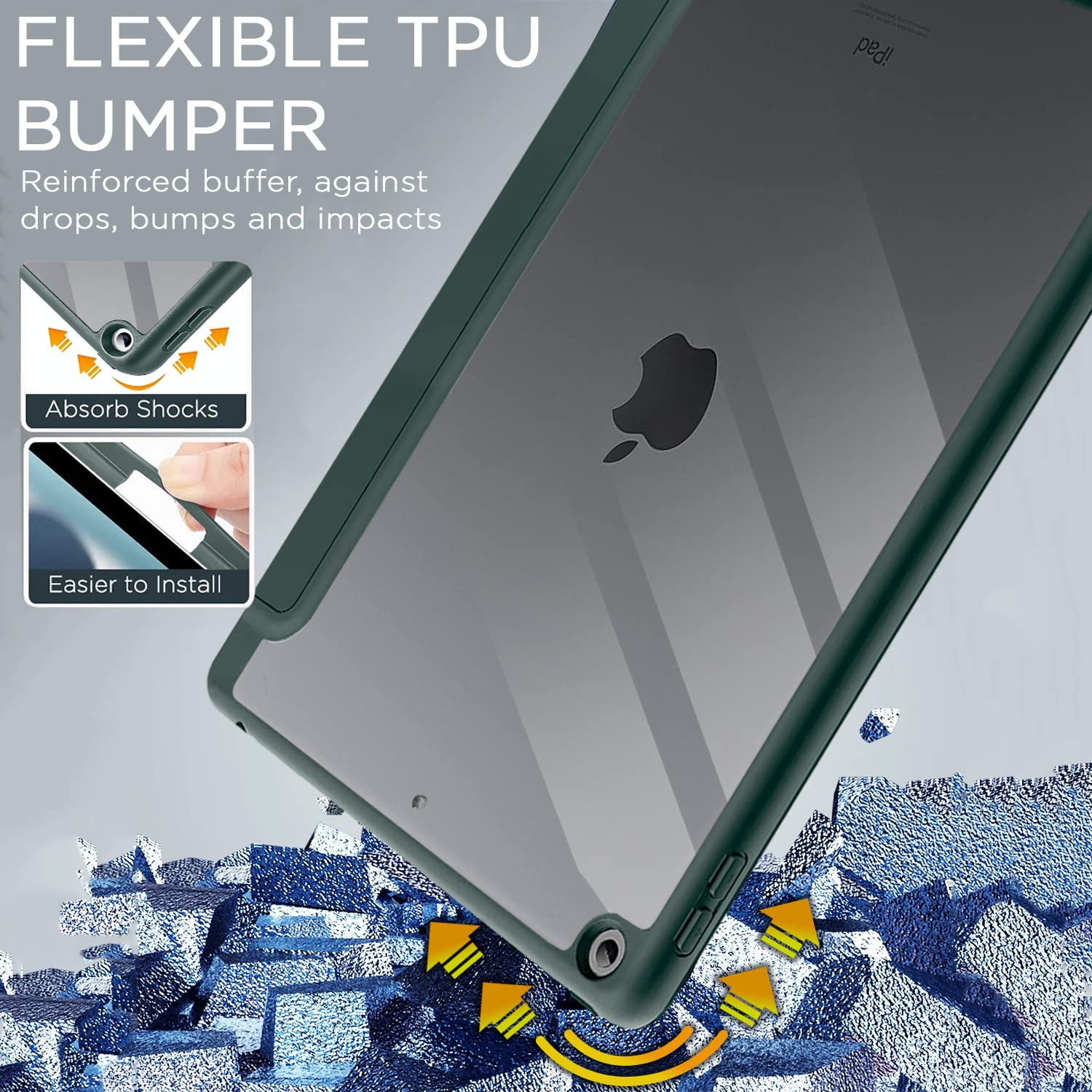 Dark green wallet flip cover for iPad – Pikkme – photo 4