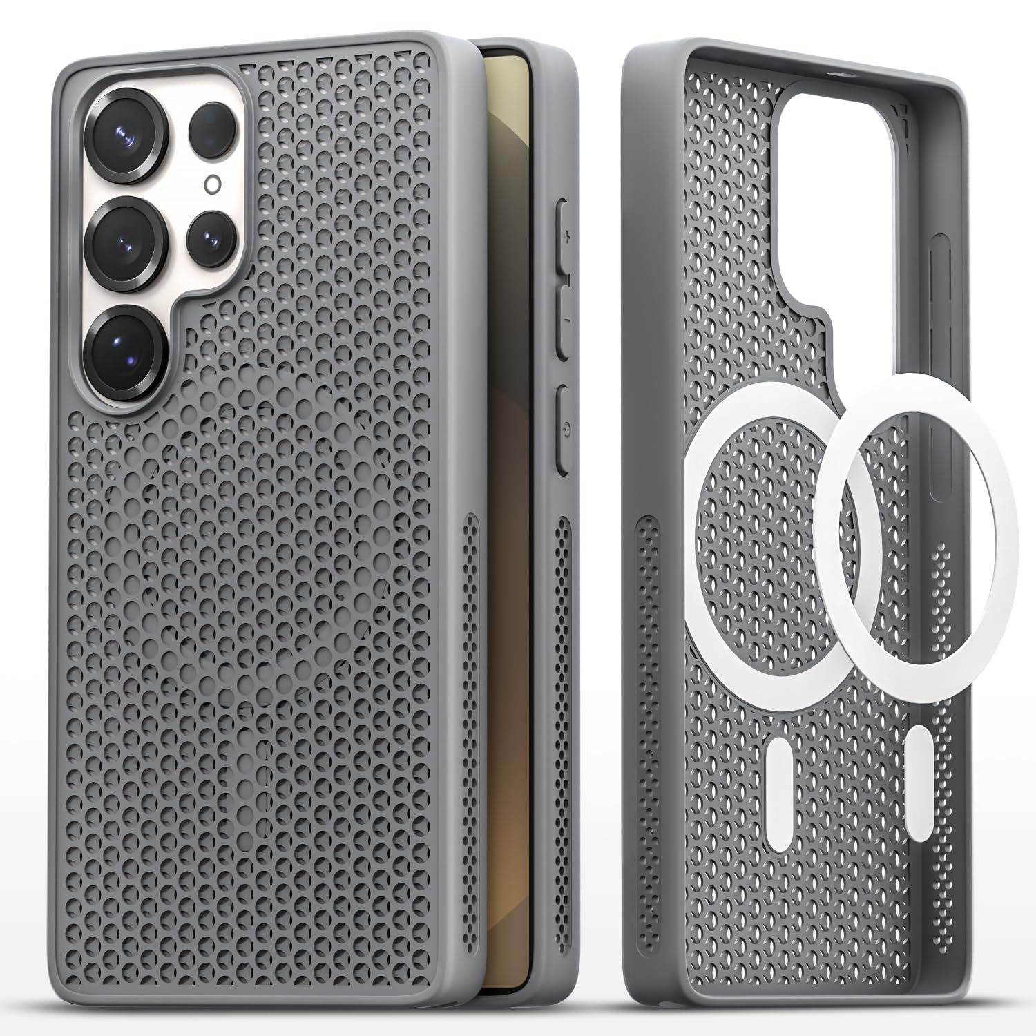 Pikkme grey MagSafe phone cover for Samsung S25 Ultra 5G