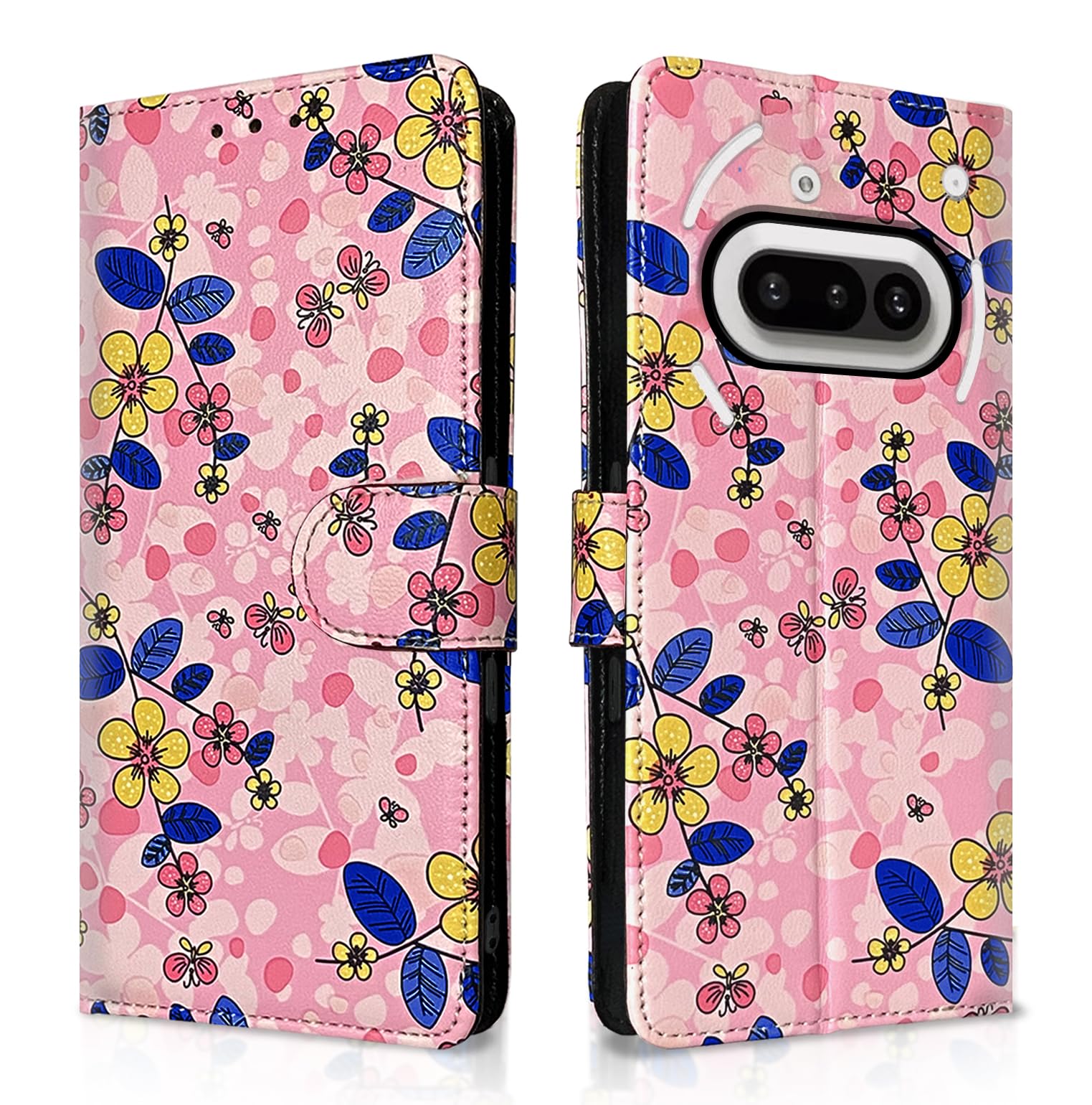 Pink flower Wallet flip cover for Nothing Phone 3a 5G – Pikkme