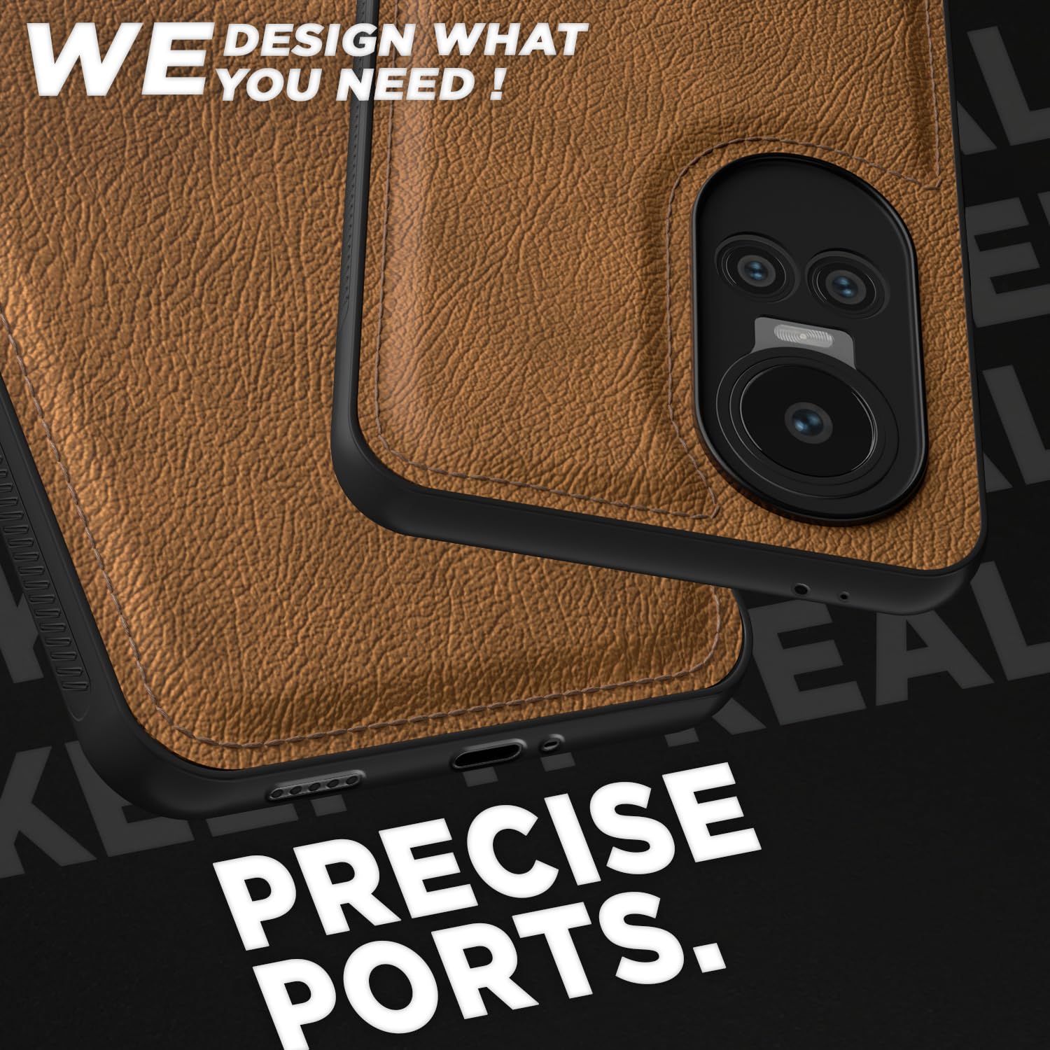Pikkme Oppo Reno 10 Pro 5G brown mobile back cover – photo 3