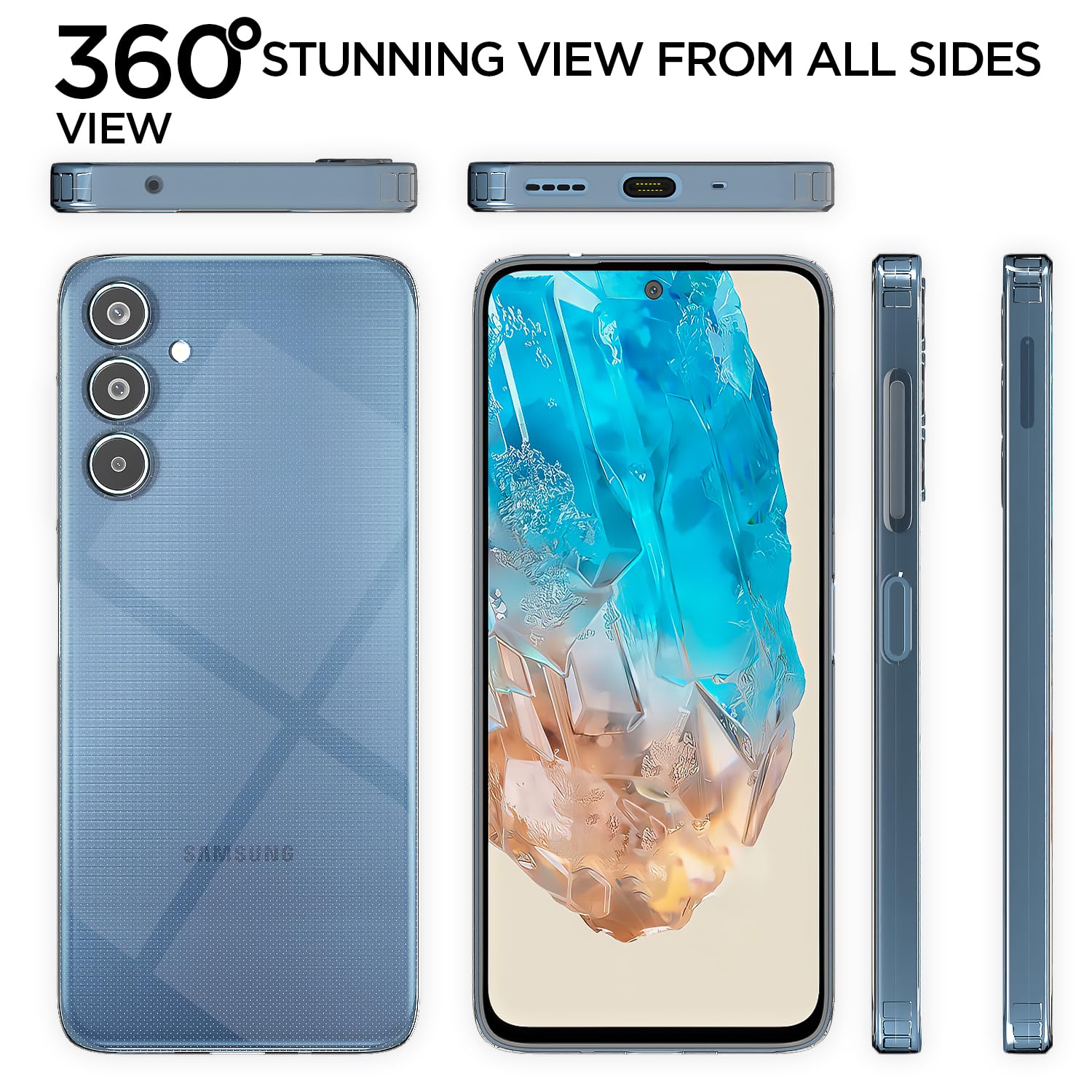 Transparent Soft Silicone mobile back cover for Samsung M35 5G – Pikkme – photo 3
