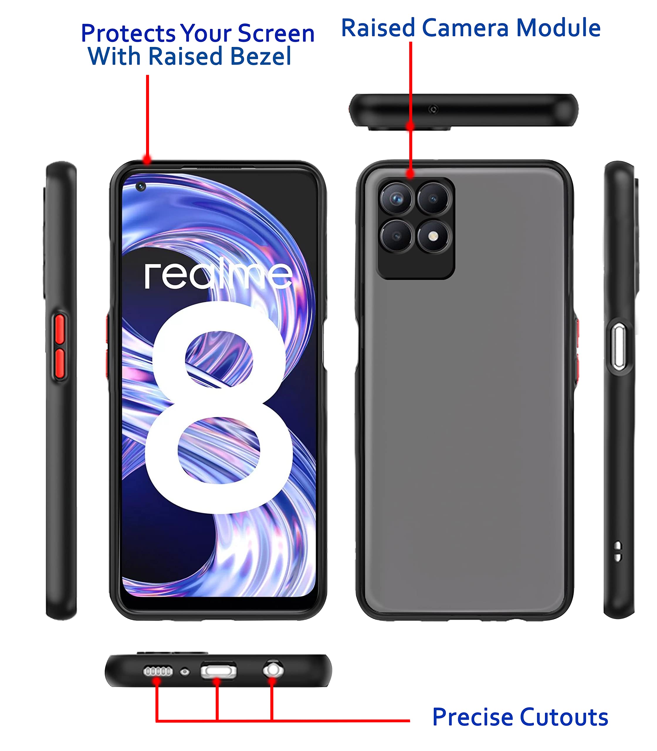 Pikkme Realme 8i black back cover – photo 3