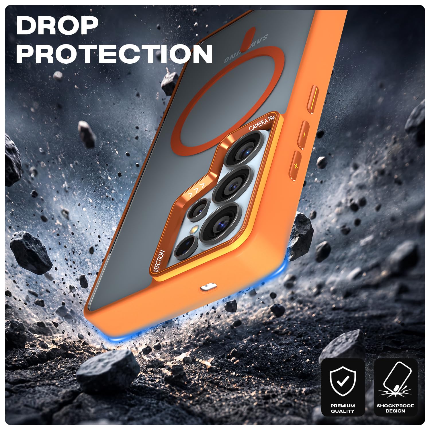 Samsung S26 Ultra 5G MagSafe mobile back cover in orange mag-safe by Pikkme – photo 6