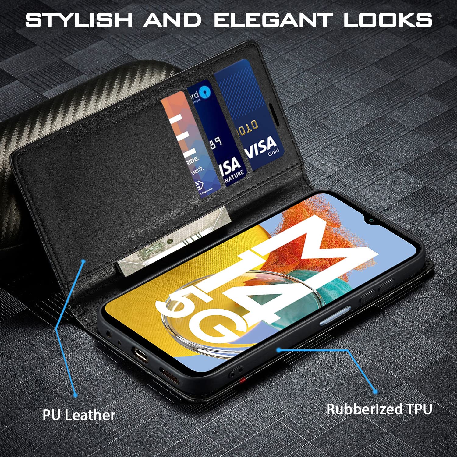 Pikkme Samsung M14 5G black flip case – photo 2