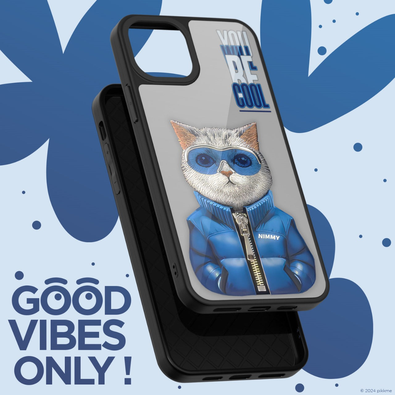 Pikkme Back Cover PC TPU + Printed Cool Funky Stylish Grey Wolf Swag Raised Edges Camera Protection |Bumper Case for iPhone 14