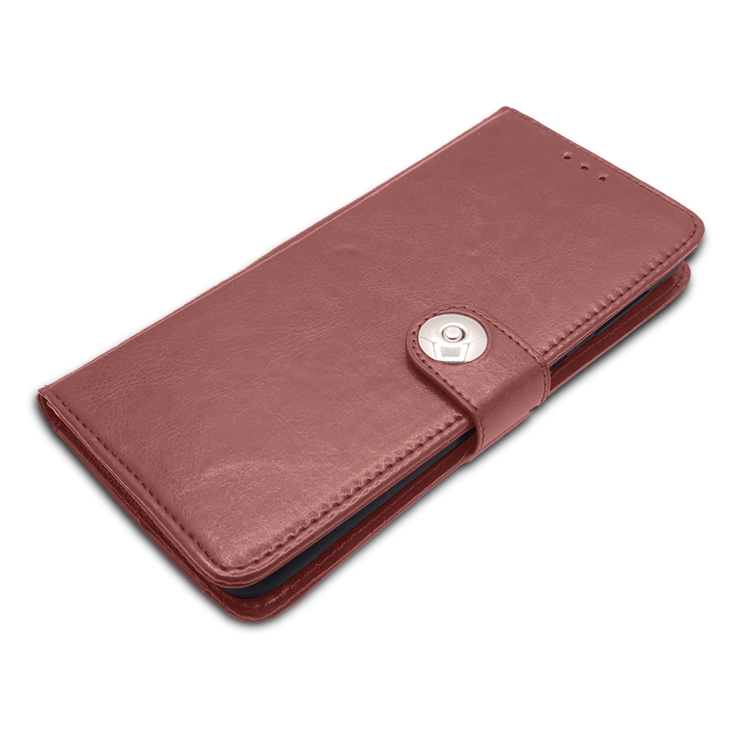 Pikkme Vivo Y100 5G Button Flip Cover (Brown)