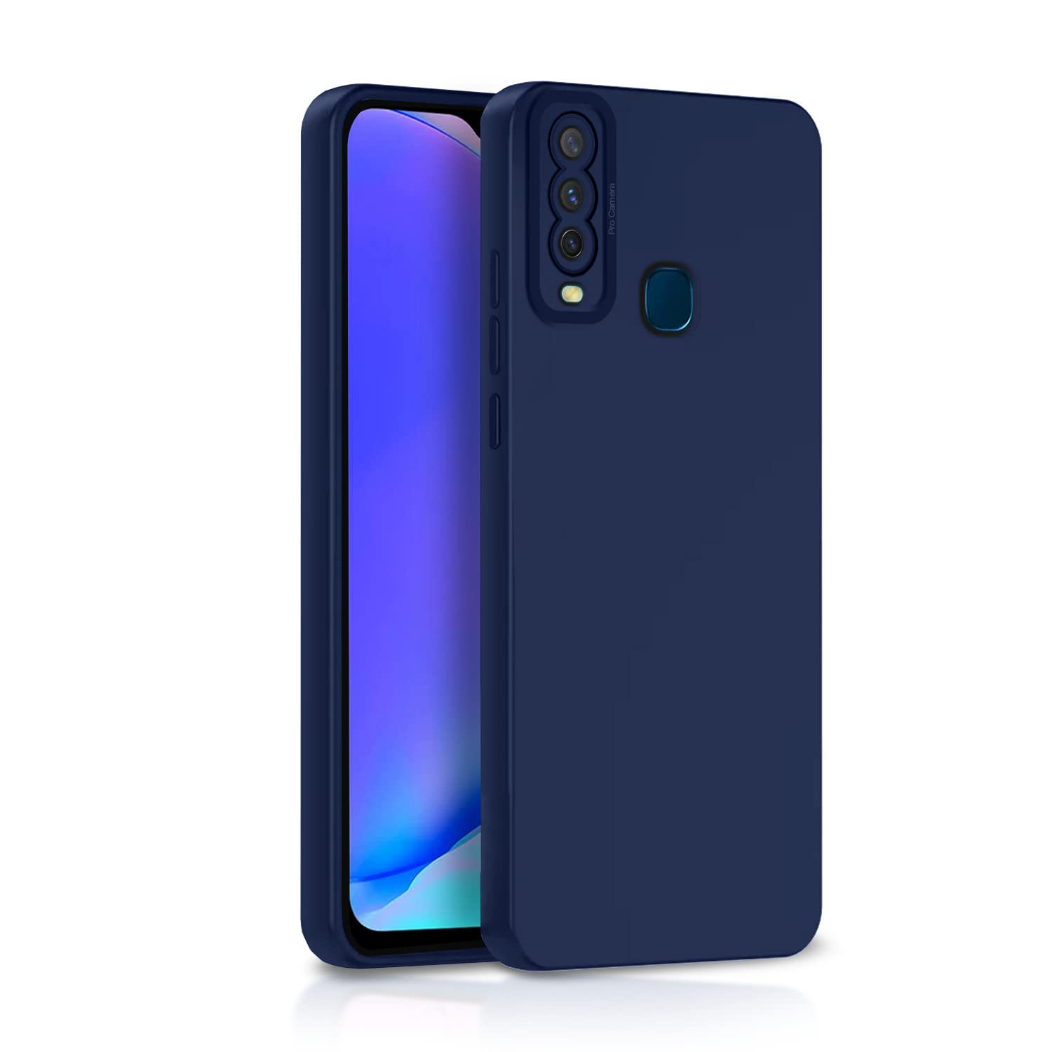 Pikkme Vivo Y12 / Y15 / Y17 / U10 LIquid Silicone Back Cover | Blue