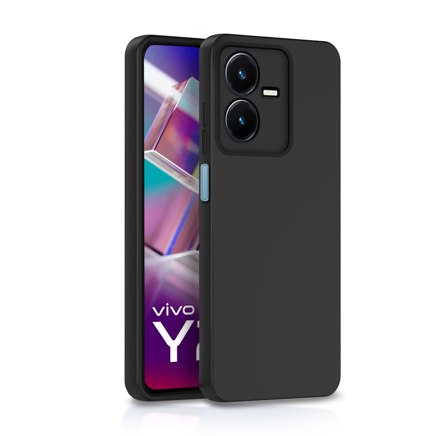 Vivo Y22 mobile cover in black by Pikkme