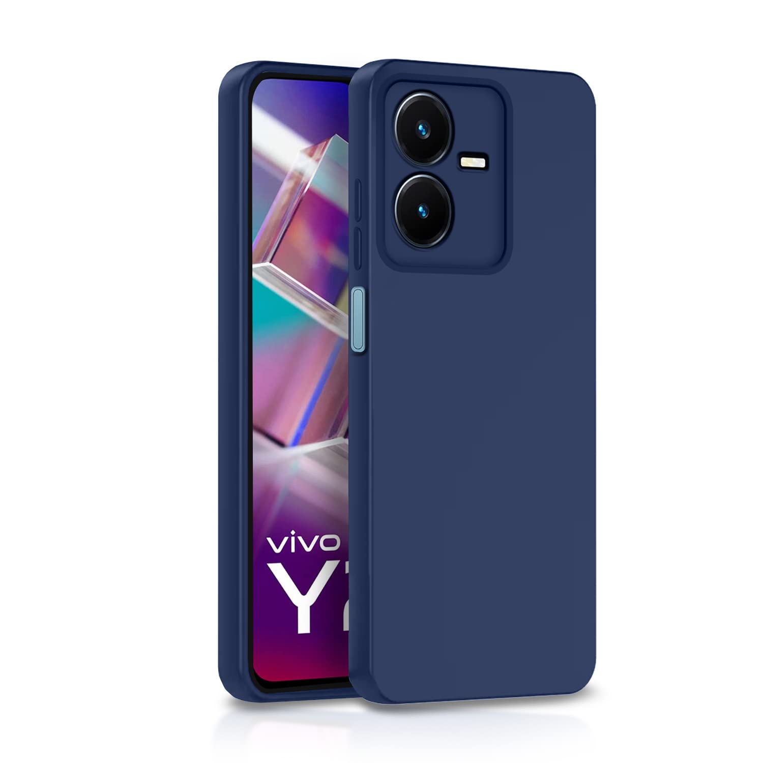 Pikkme Vivo Y22 LIquid Silicone Back Cover | Blue