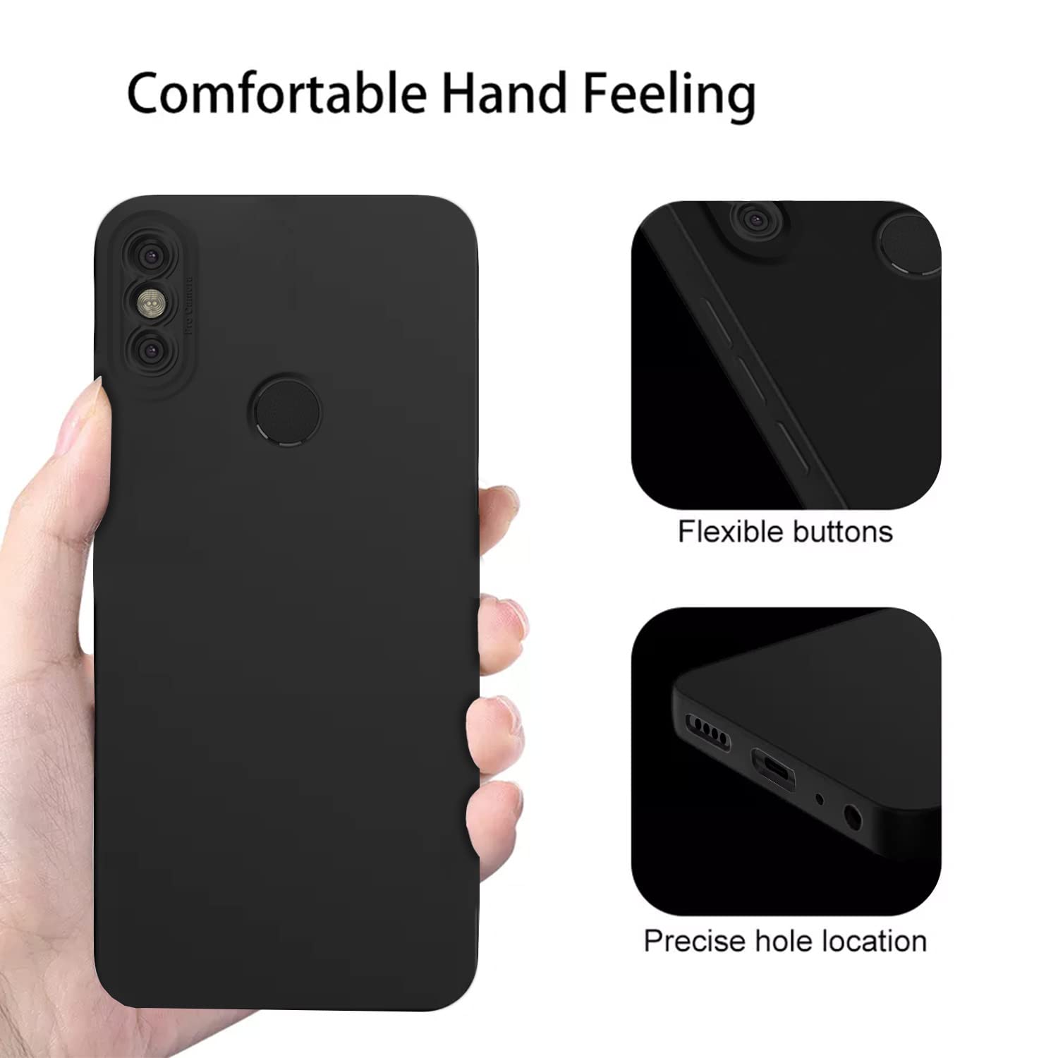 Pikkme Mi Redmi Note 5 Pro LIquid Silicone Back Cover | Black