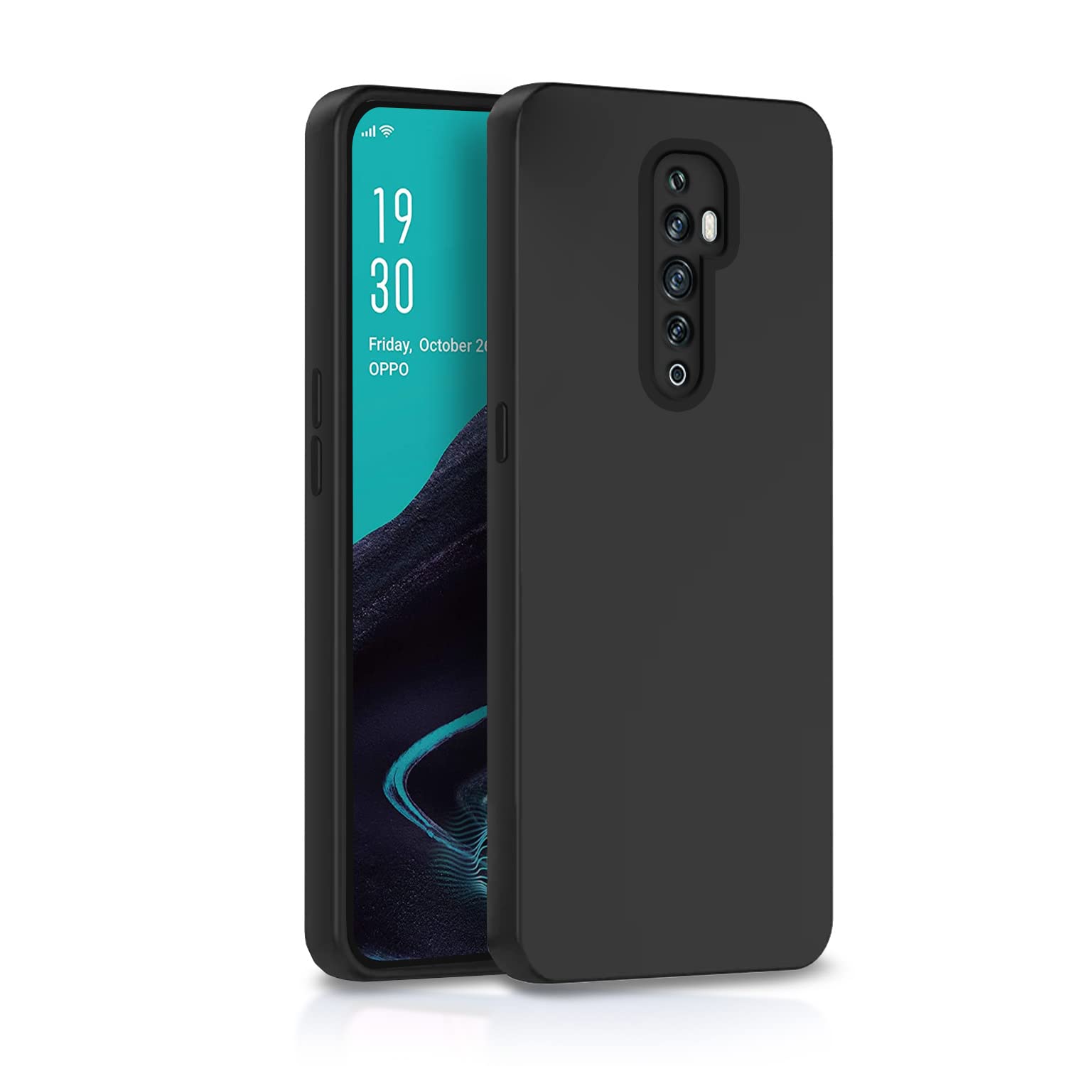 Pikkme Reno 2F / 2Z LIquid Silicone Back Cover | Black