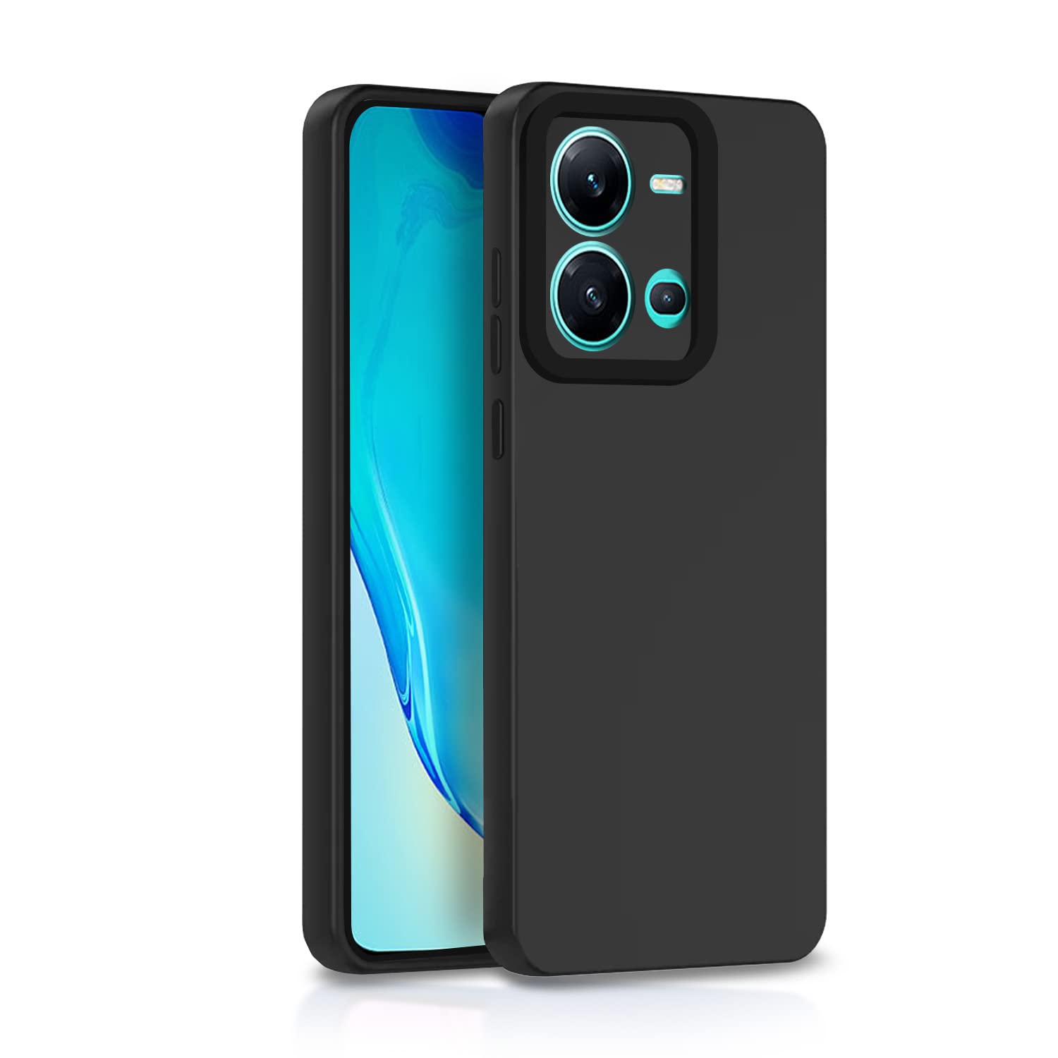 Vivo V25 5G mobile cover in black by Pikkme
