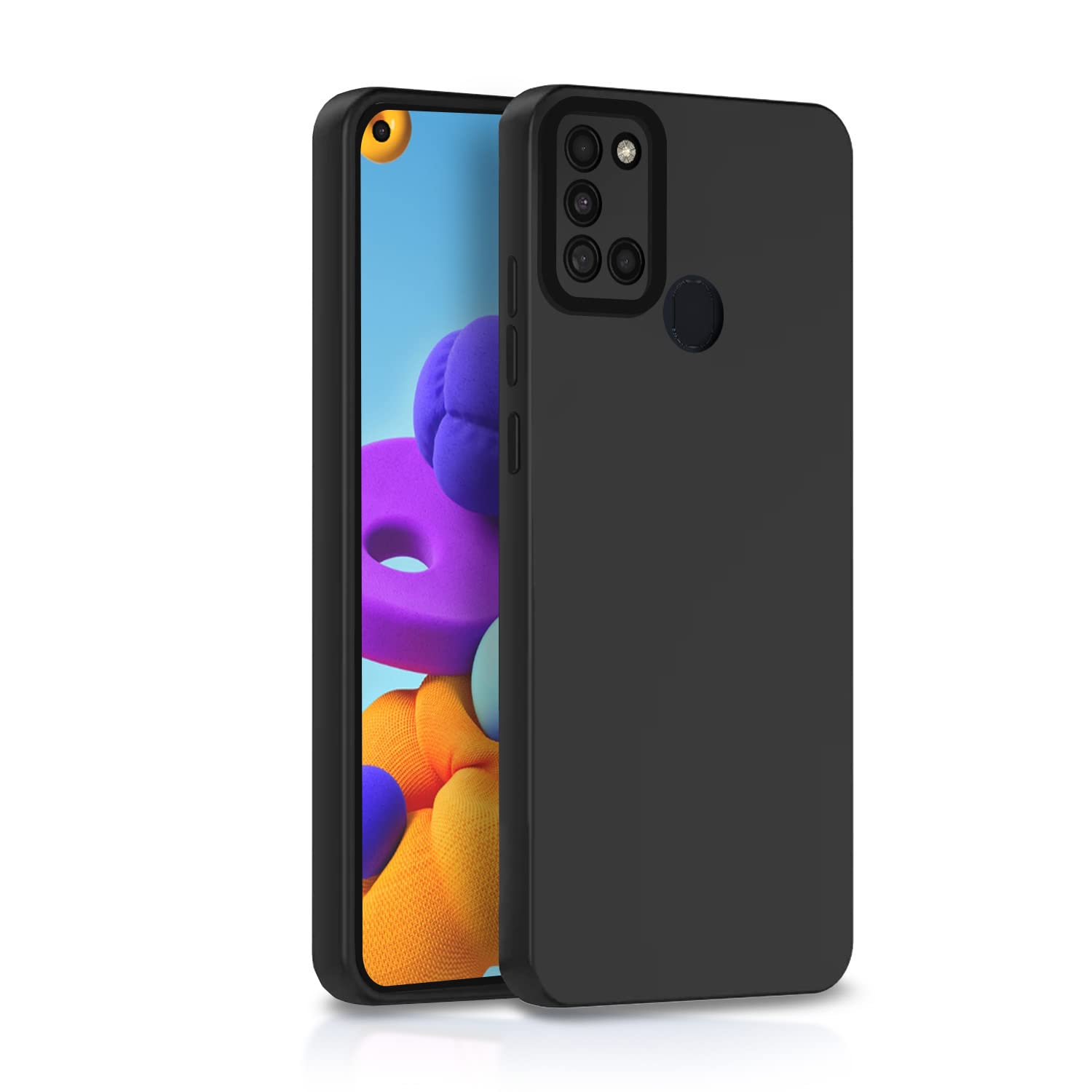 Pikkme Samsung Galaxy A21s Liquid Silicone Back Cover | Black