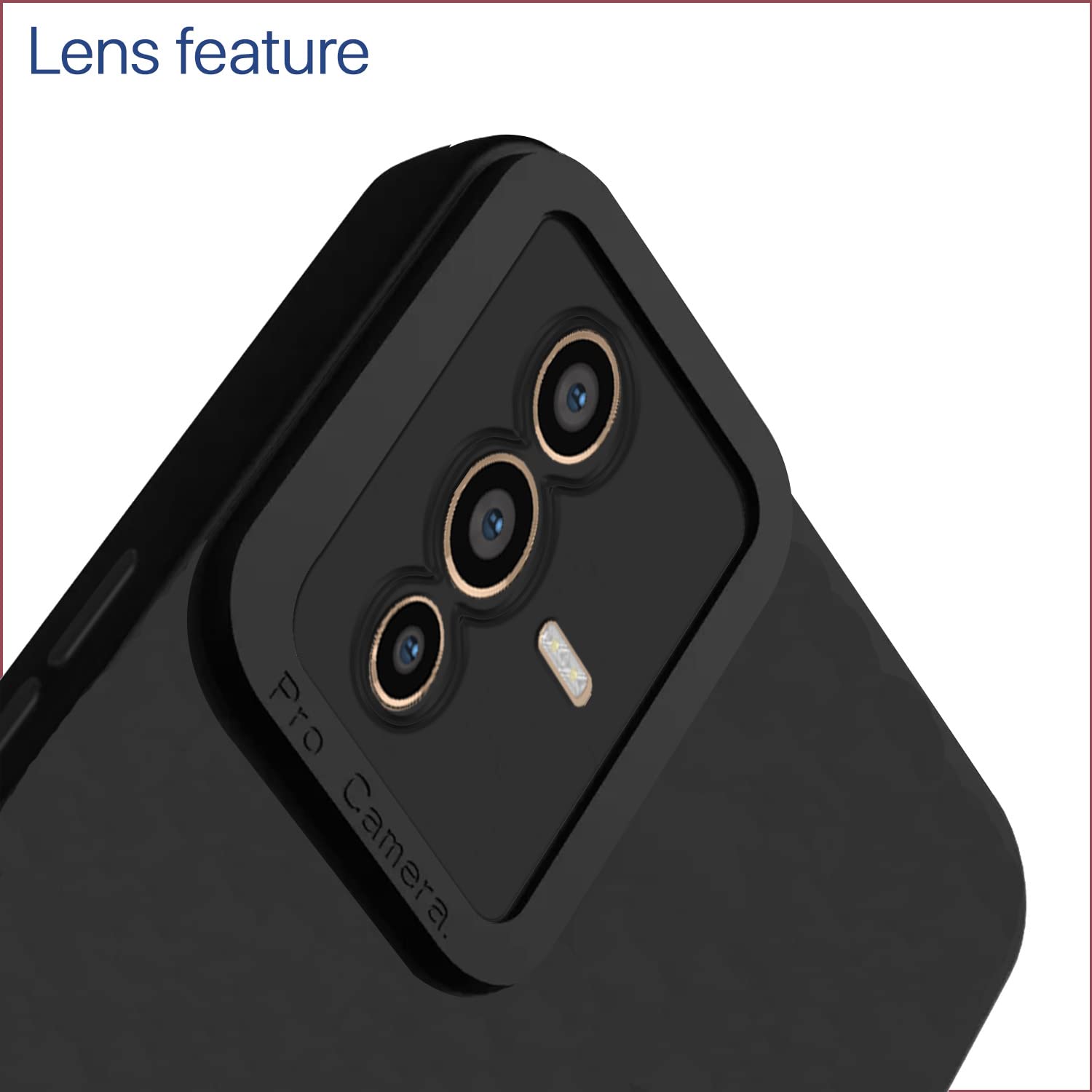 Pikkme Vivo V23 Pro 5G Soft Silicone Case with Camera Bumper Protection | Black