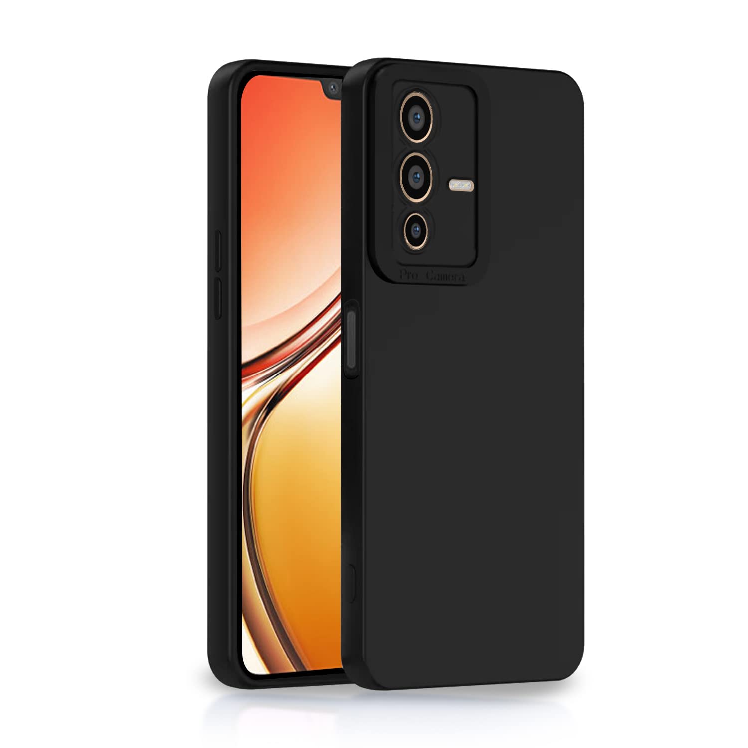Pikkme Vivo V23 5G Soft Silicone black phone cover