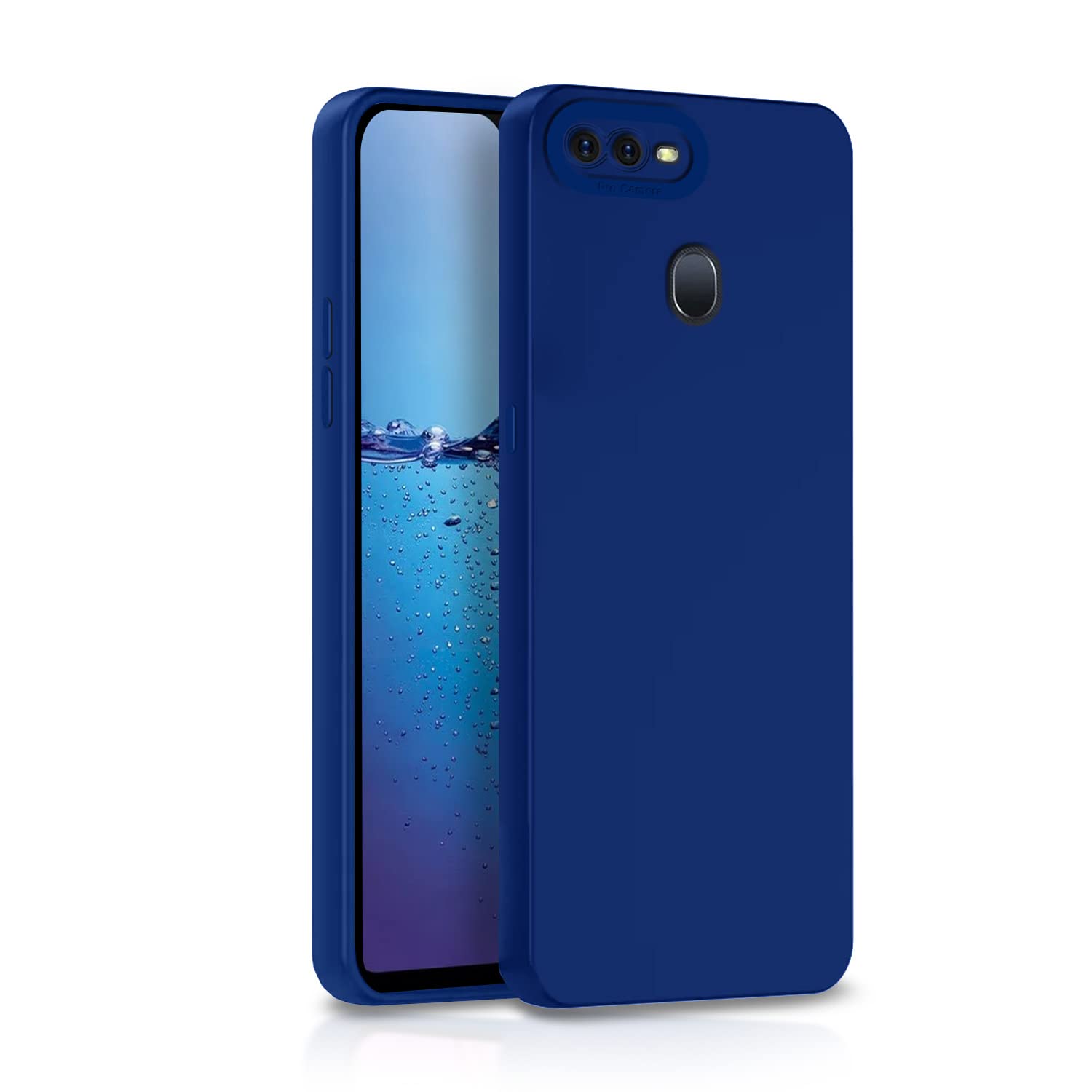 Pikkme Oppo F9 Pro/Realme 2 Pro/Realme U1 LIquid Silicone Back Cover | Blue