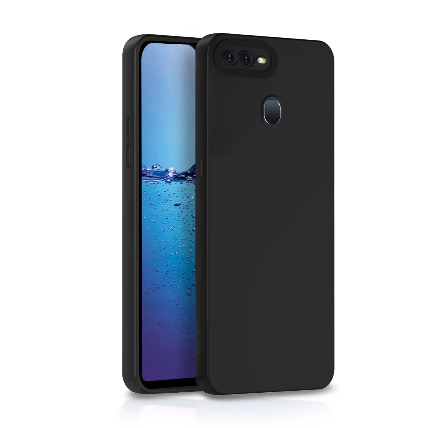 Pikkme Oppo F9 Pro/Realme 2 Pro/Realme U1 LIquid Silicone Back Cover | Black
