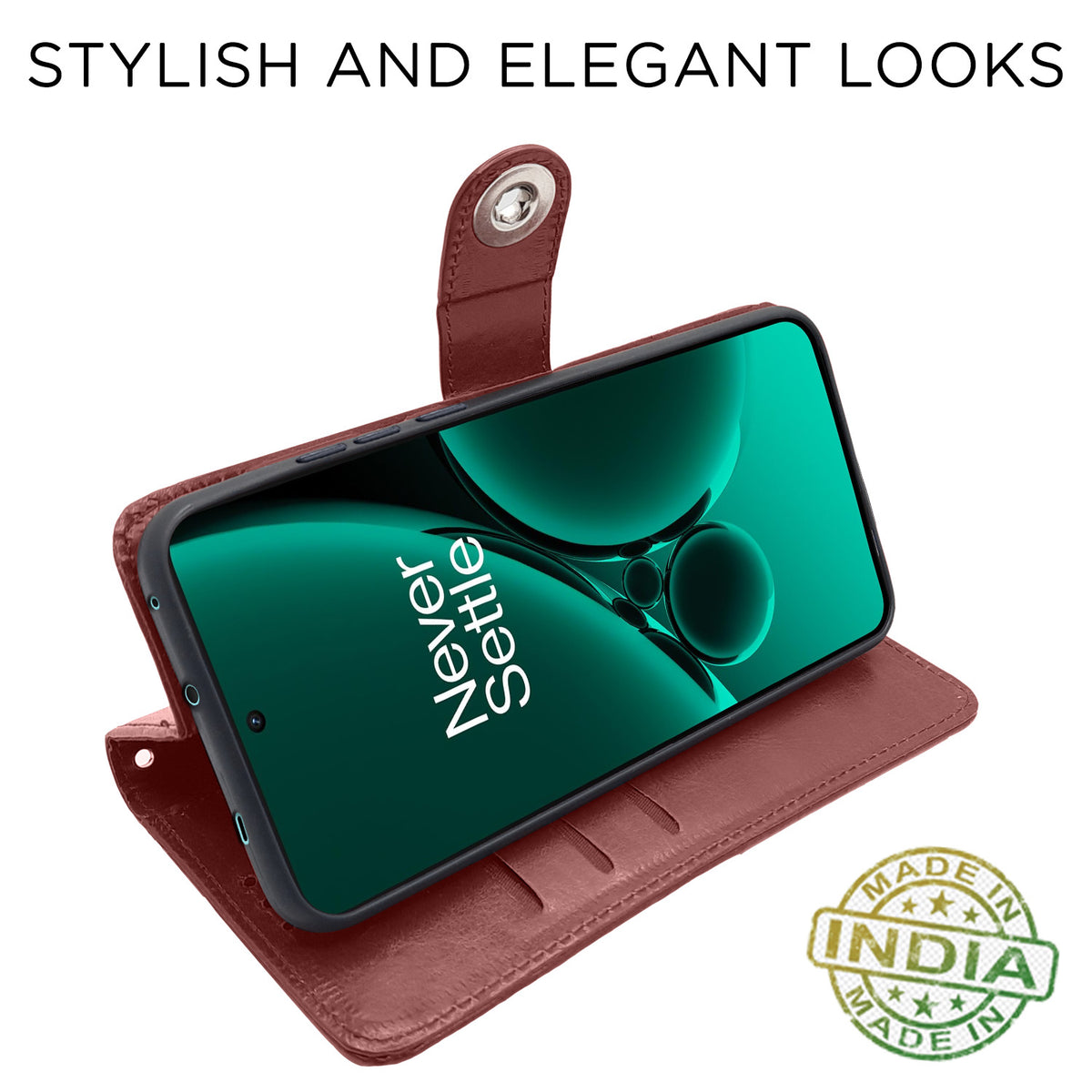 Pikkme OnePlus Nord CE 3 5G brown wallet flip cover – photo 5