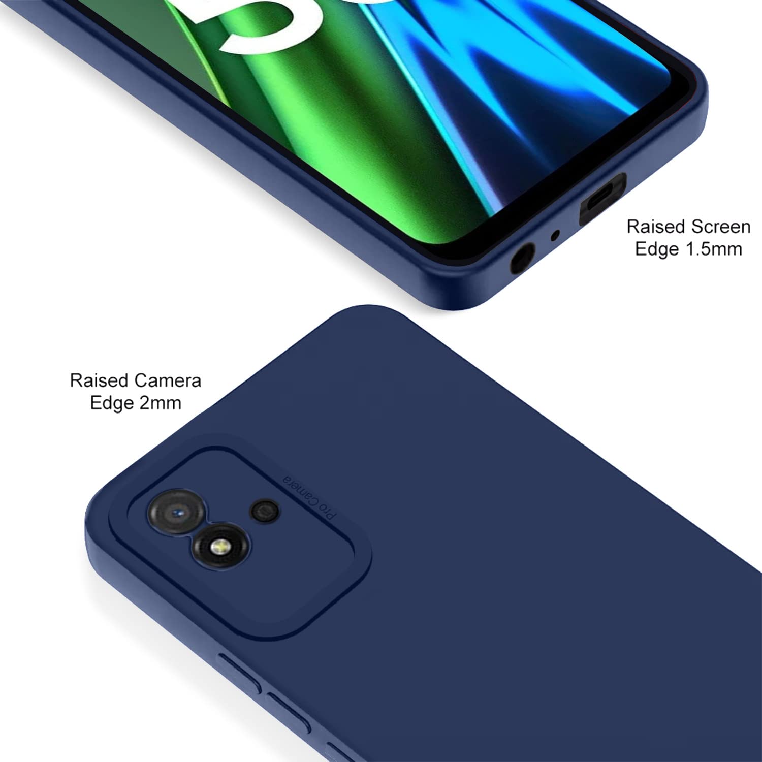Pikkme Realme Narzo 50i blue mobile back cover – photo 2