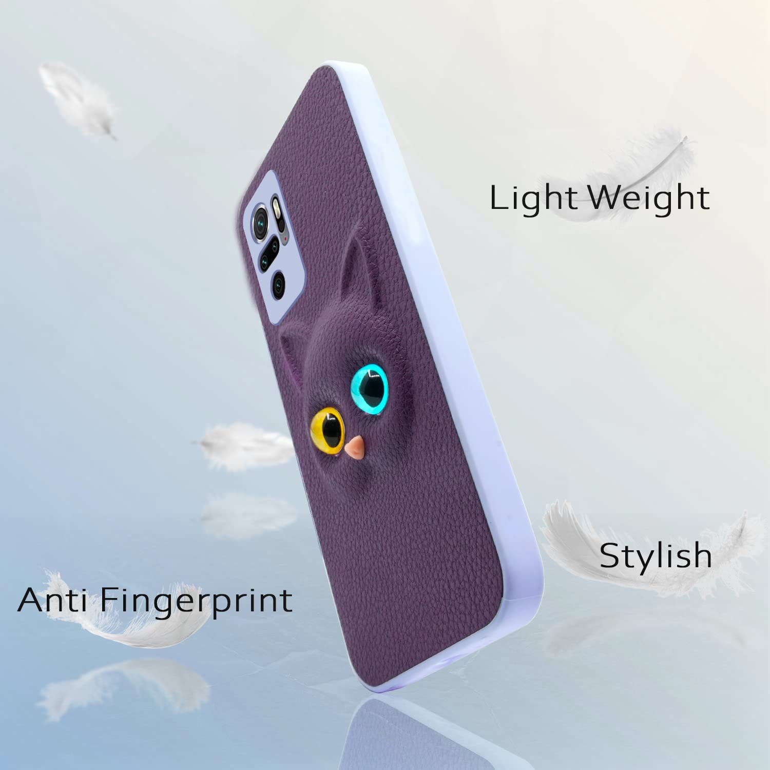 Pikkme Mi Redmi Note 10 / Note 10s Cat Case | Purple