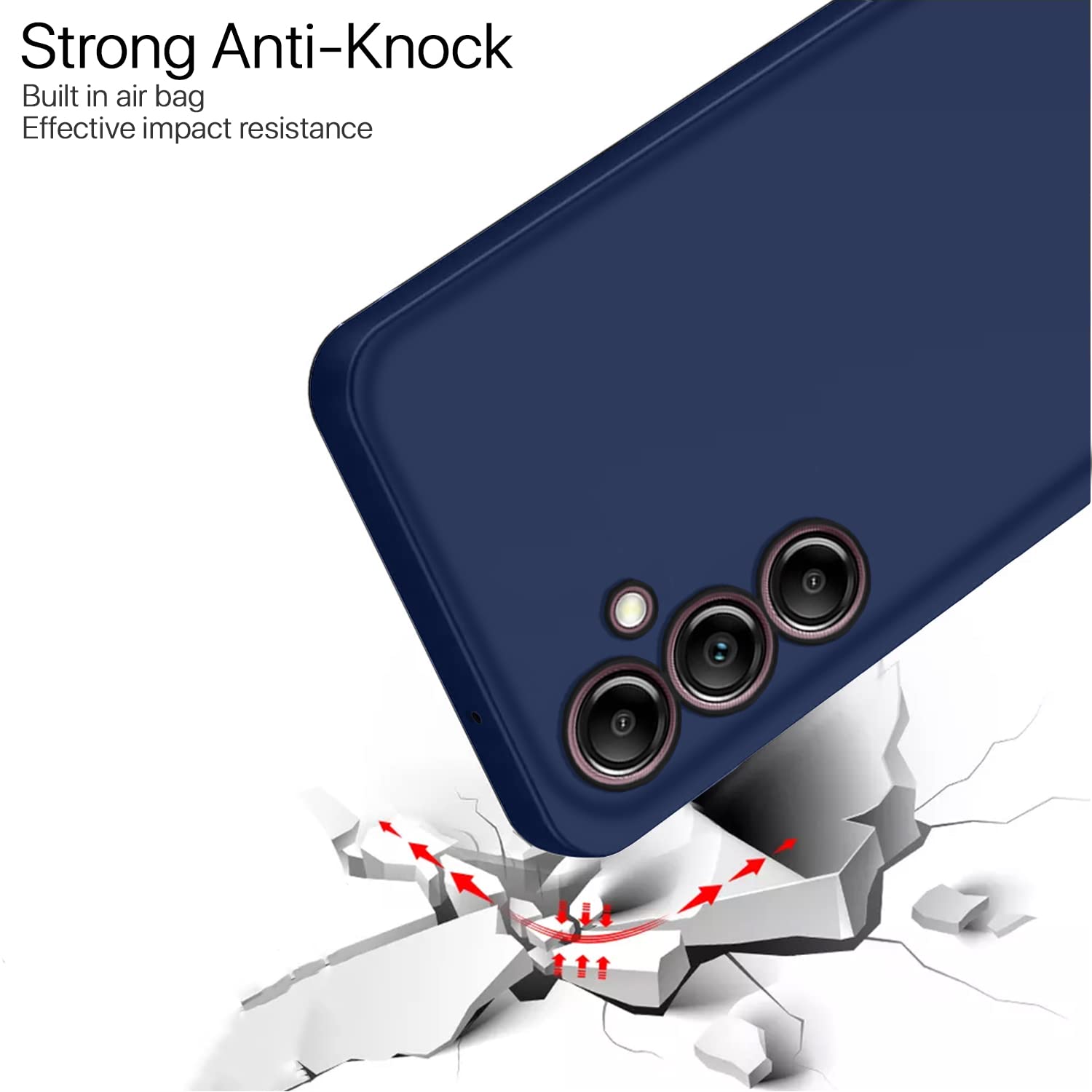 Pikkme Samsung Galaxy A14 5G Soft Silicone Case with Camera Bumper Protection | Blue