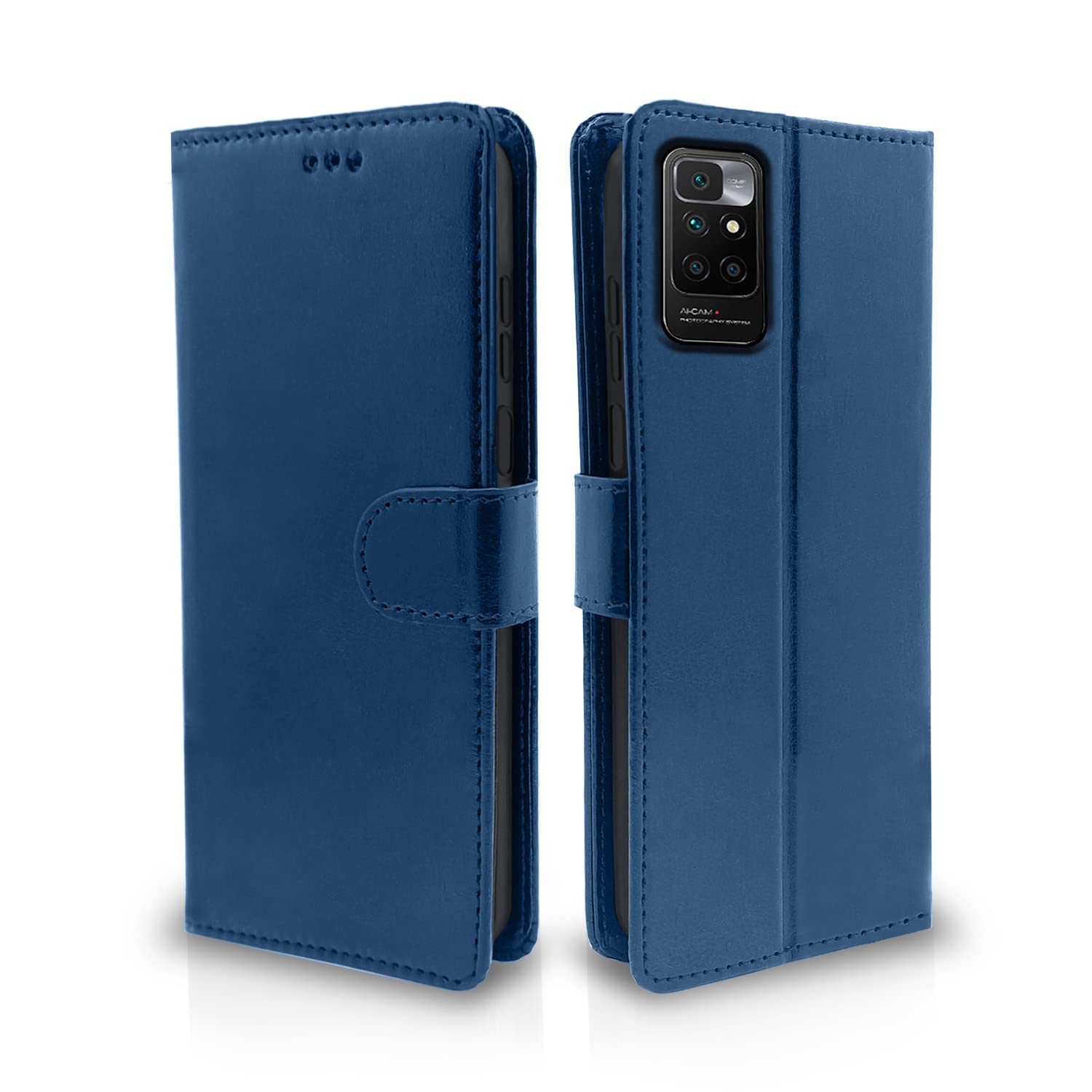 Pikkme Mi Redmi 10 Prime Vintage Flip Cover | Blue