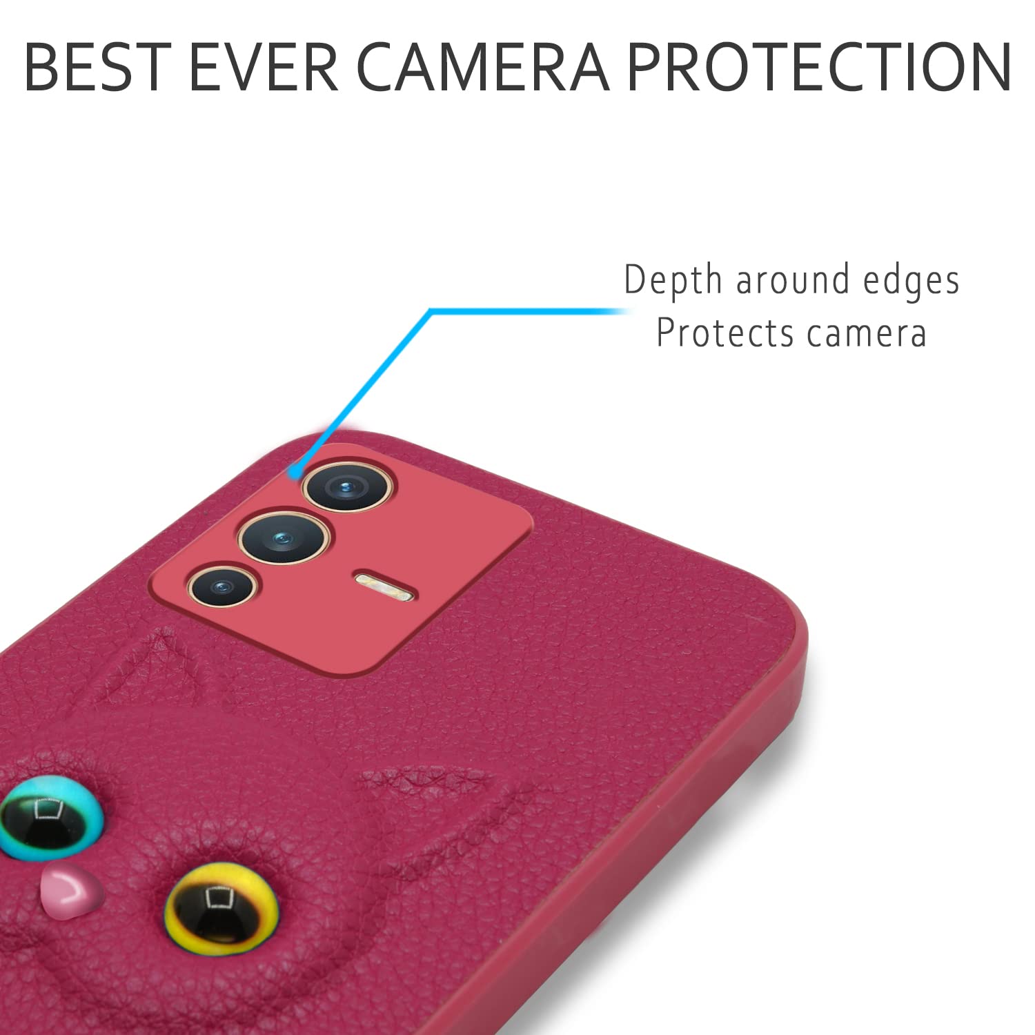 Pikkme Vivo V23 5G Kitty back Cover | Pink