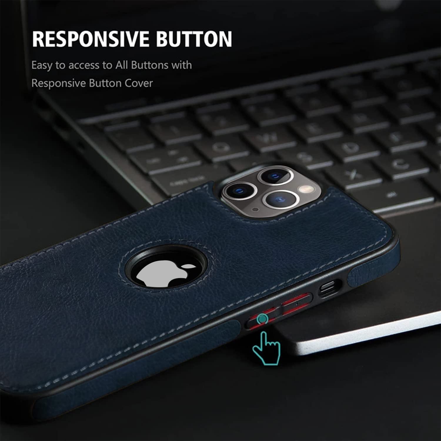 Pikkme iPhone 11 Pro Flexible Pu Leather Back Cover | Blue