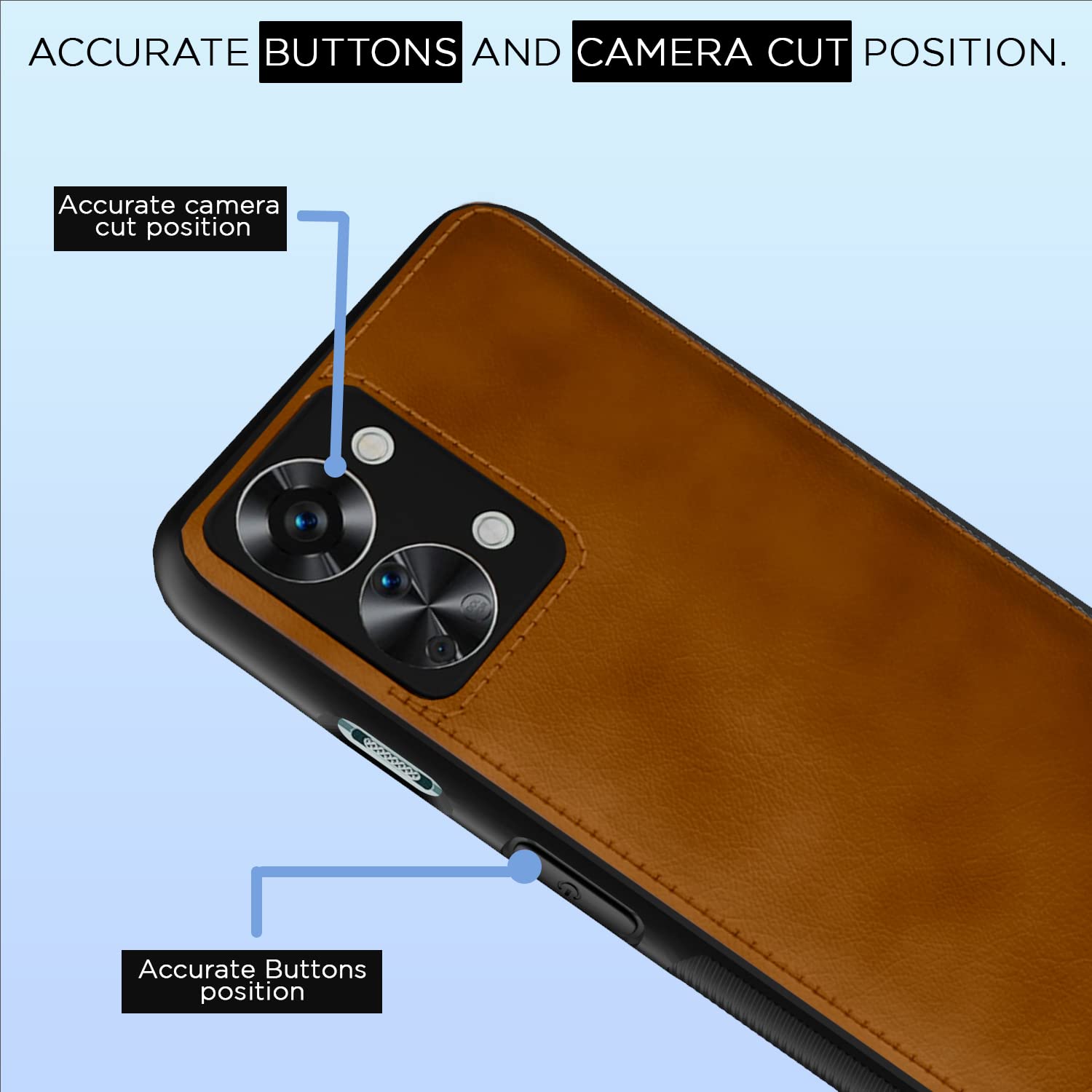 Pikkme OnePlus Nord 2T 5G Leatherback brown mobile cover – photo 6
