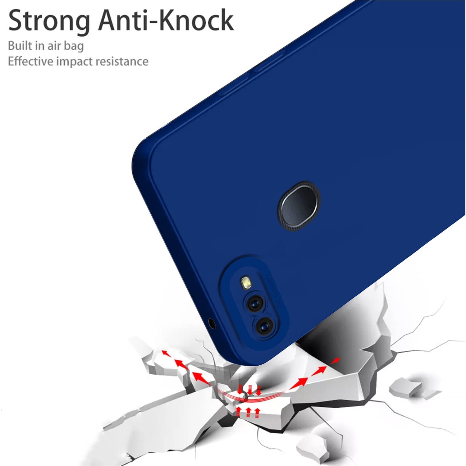 Pikkme Oppo F9 Pro/Realme 2 Pro/Realme U1 LIquid Silicone Back Cover | Blue