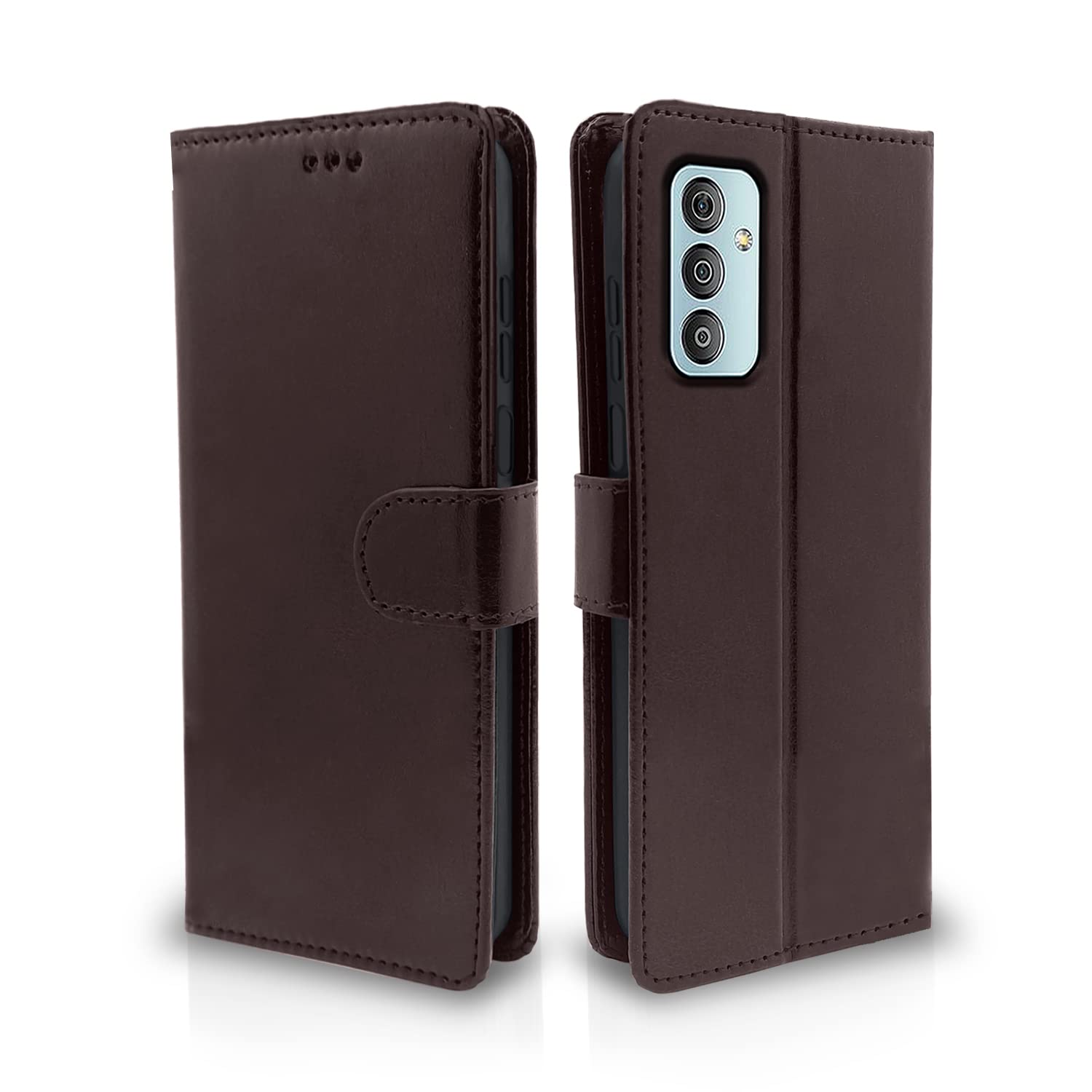 Pikkme Samsung Galaxy F23 5G Vintage Flip Cover | Coffee