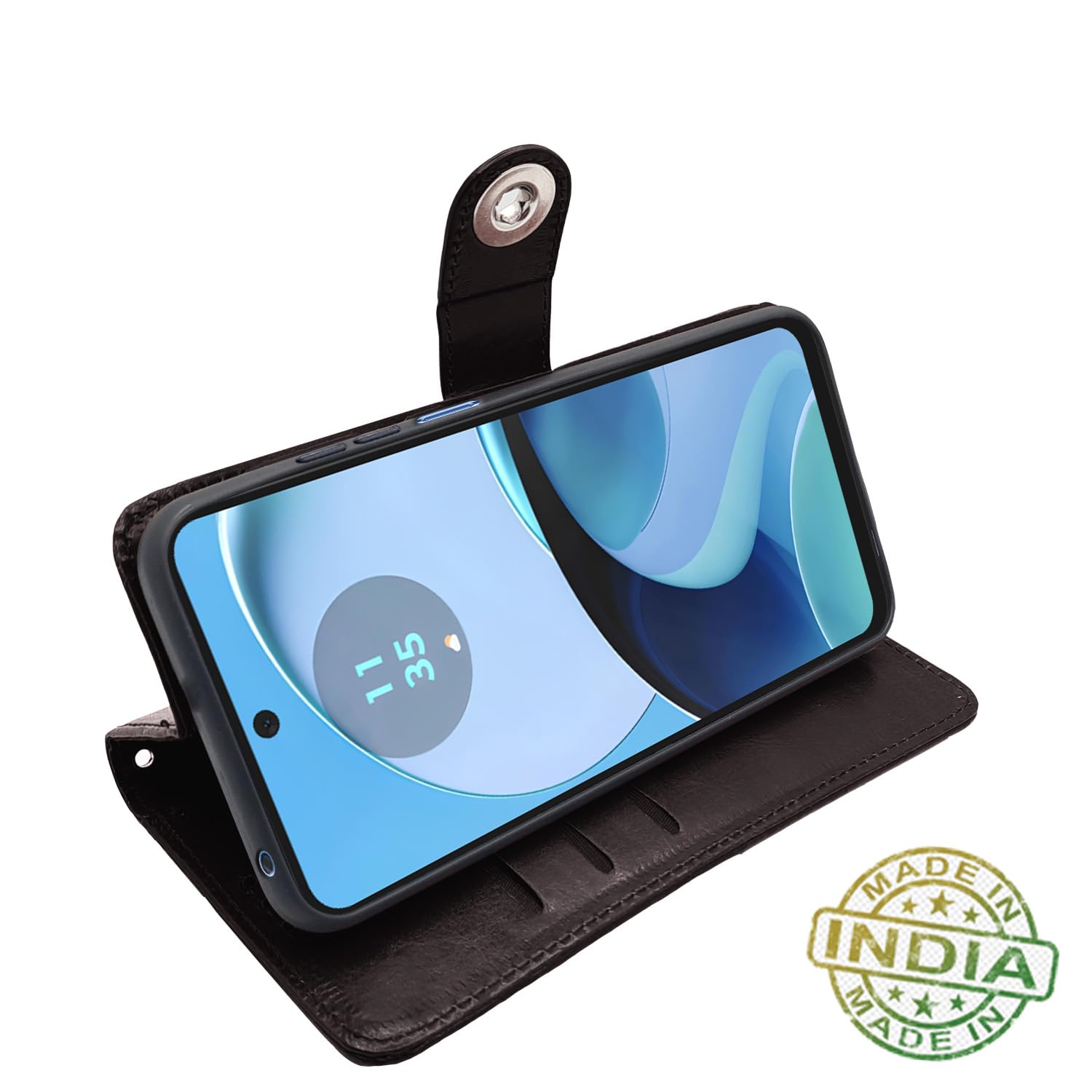 Pikkme coffee wallet flip cover for Moto G14 – photo 4