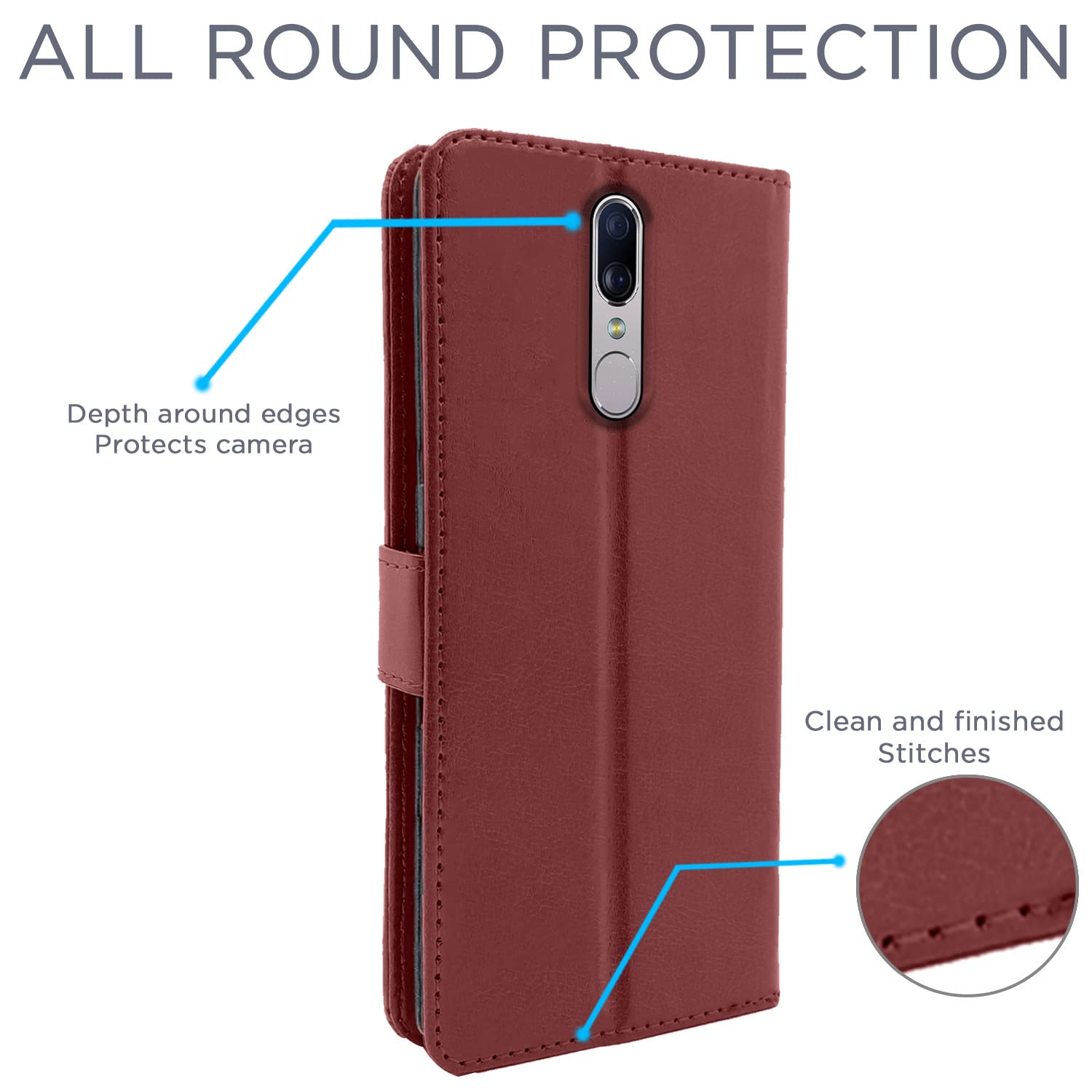 Pikkme Oppo F11 Vintage Flip Cover | Brown