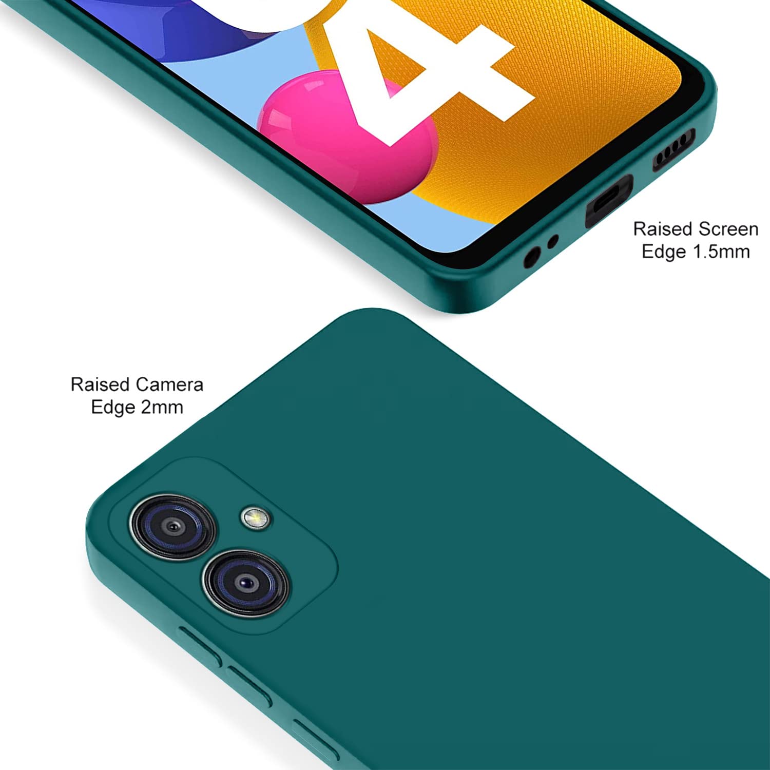 Pikkme Samsung Galaxy M04 / F04 / A04e LIquid Silicone Back Cover | Green