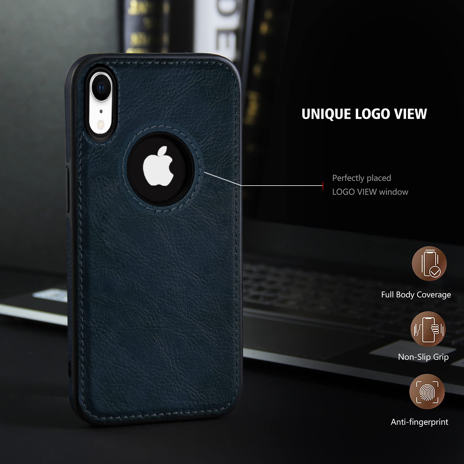 Pikkme iPhone XR Flexible Pu Leather Back Cover | Blue