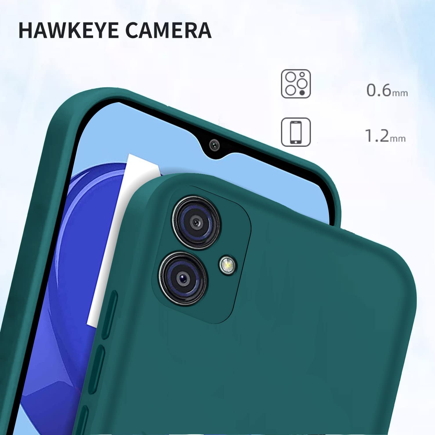 Pikkme Samsung Galaxy M04 / F04 / A04e LIquid Silicone Back Cover | Green