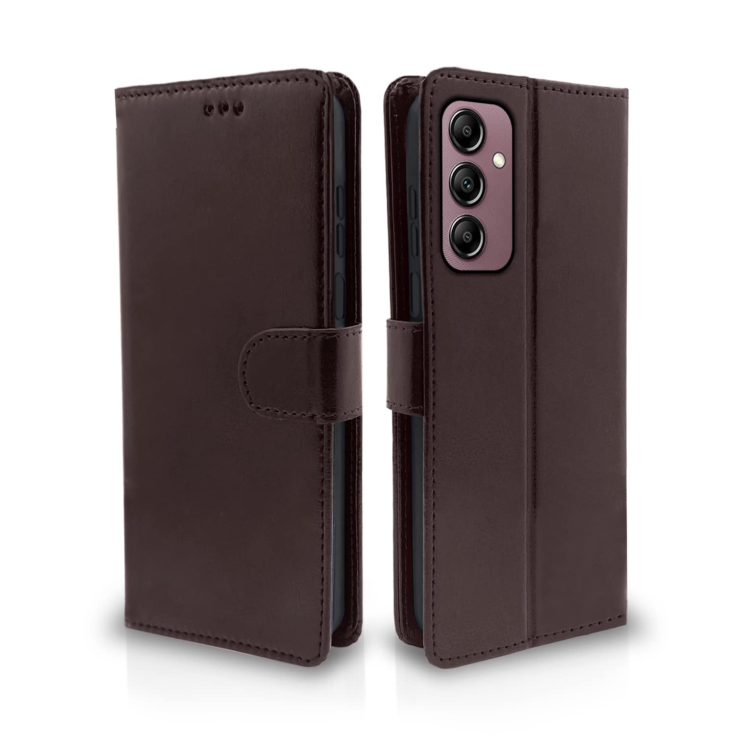 Pikkme Samsung Galaxy A14 5G Vintage Flip Cover | Coffee