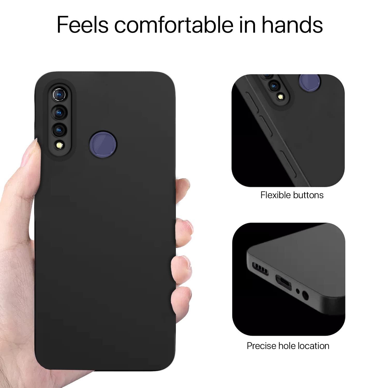 Vivo Z1 Pro mobile cover in black by Pikkme – photo 3