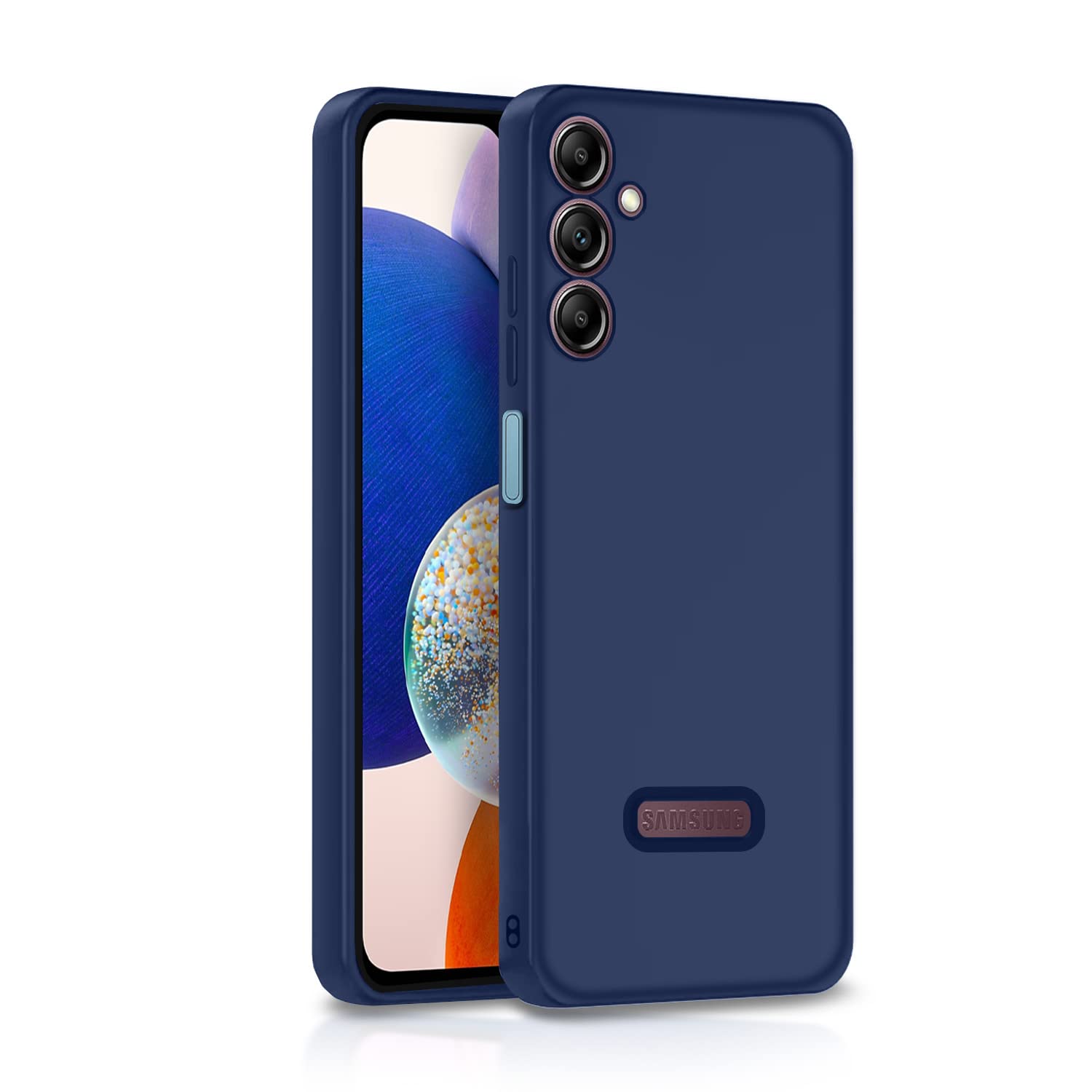 Pikkme Samsung Galaxy A14 5G Soft Silicone Case with Camera Bumper Protection | Blue