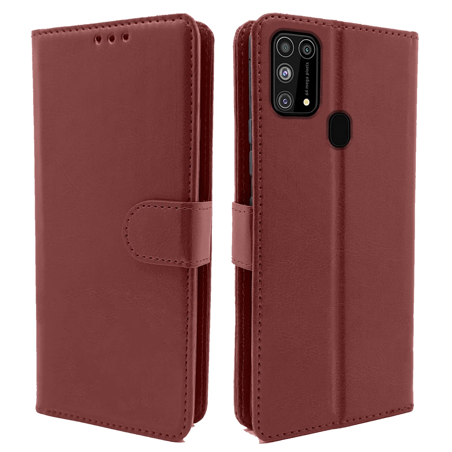Pikkme Samsung Galaxy M31 / F41 / M31 Prime Vintage Flip Cover | Brown