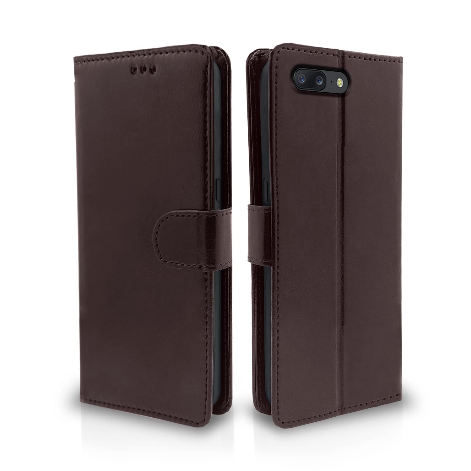 Pikkme OnePlus 5 Vintage Flip Cover | Coffee