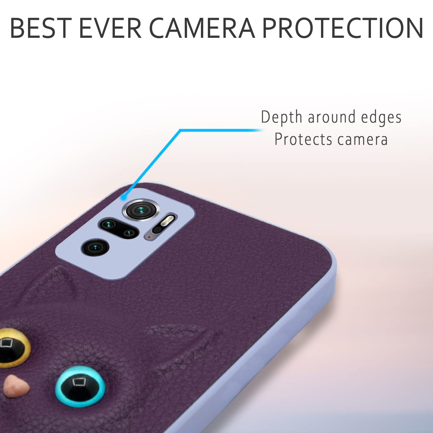Pikkme Mi Redmi Note 10 / Note 10s Cat Case | Purple