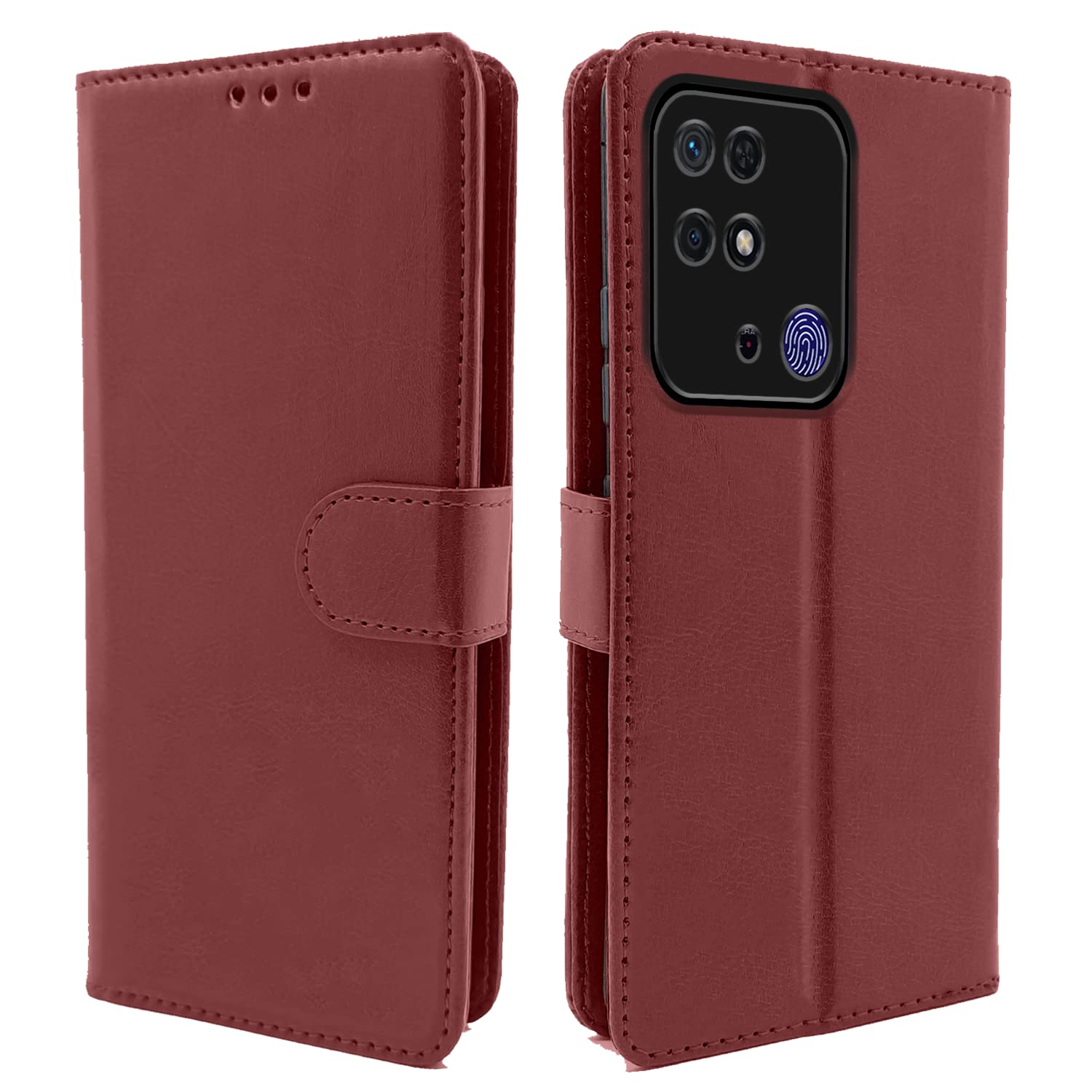 Pikkme Mi Redmi 10 / Redmi 10 Power Vintage Flip Cover | Brown