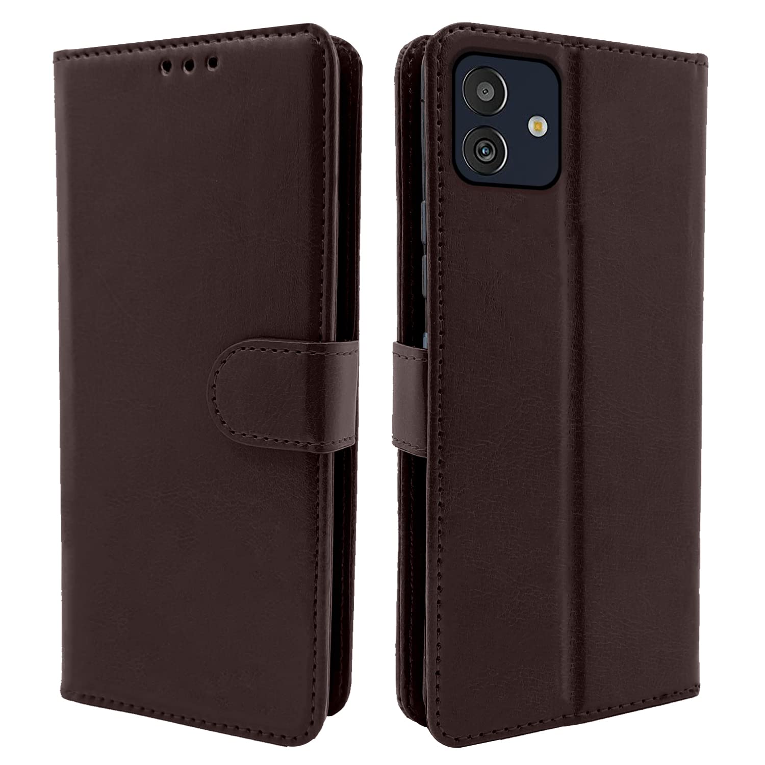 Pikkme Samsung Galaxy M13 5G Vintage Flip Cover | Coffee