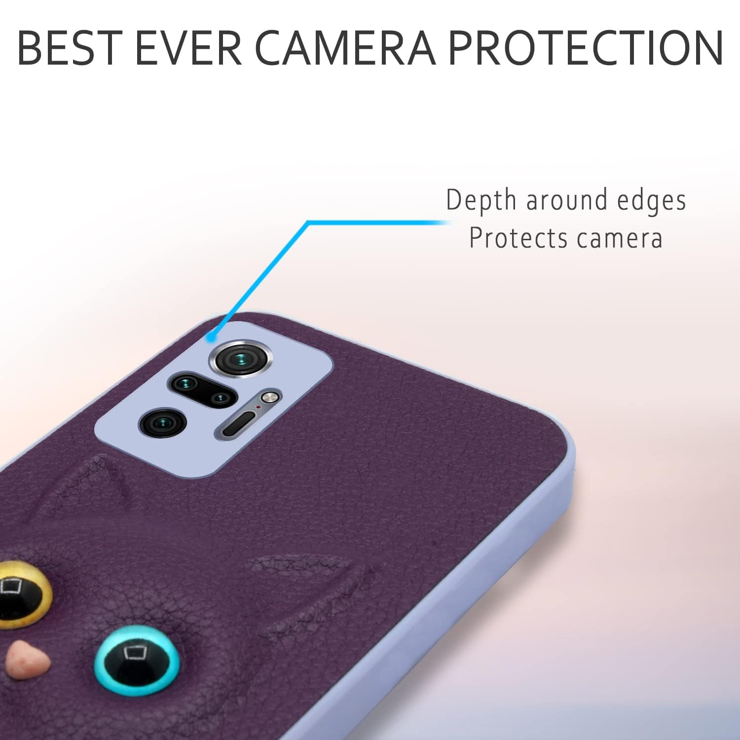 Pikkme Mi Redmi Note 10 Pro/Note 10 Pro Max Cat Case | Purple