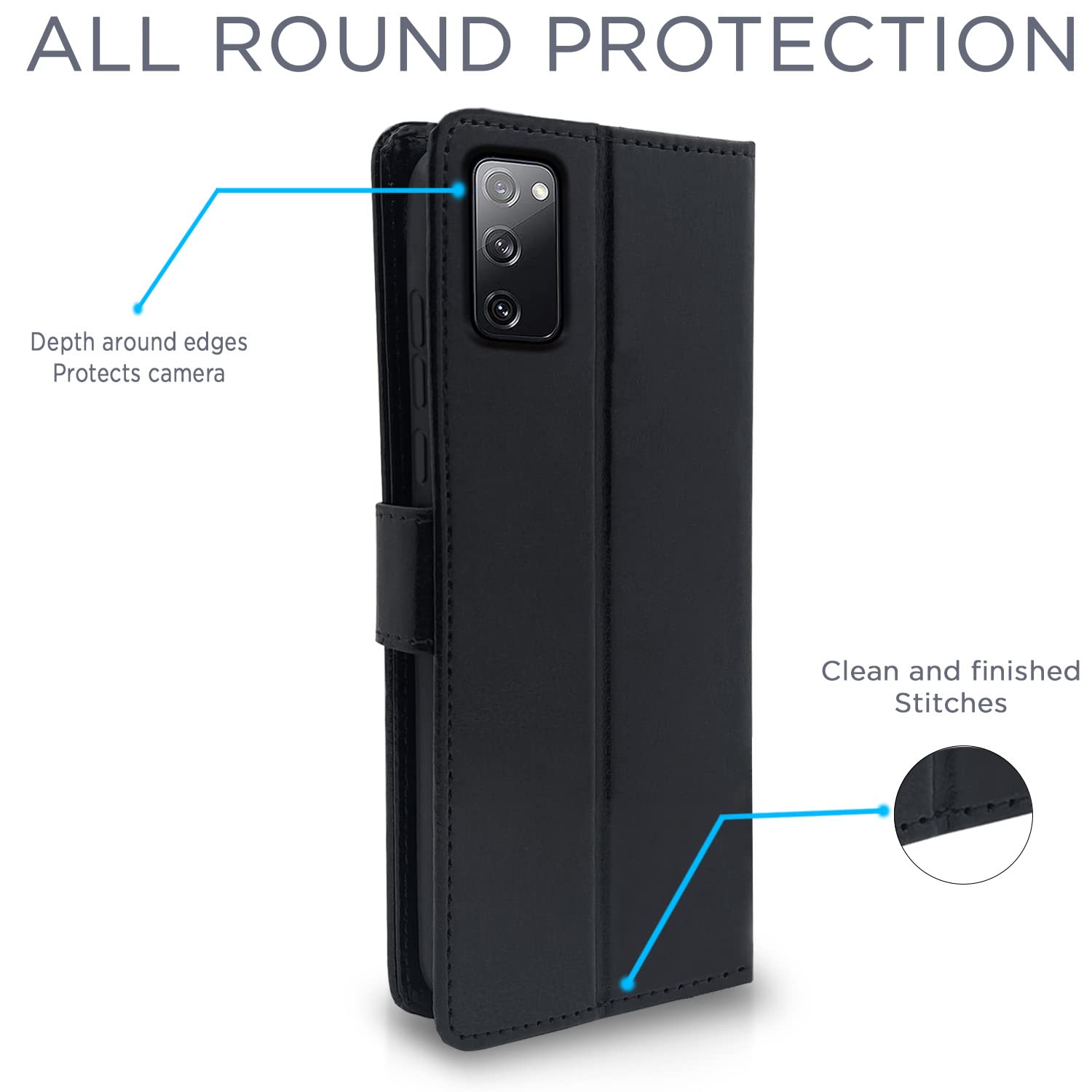 Pikkme Samsung Galaxy S20 FE / S20 FE 5G Vintage Flip Cover | Black