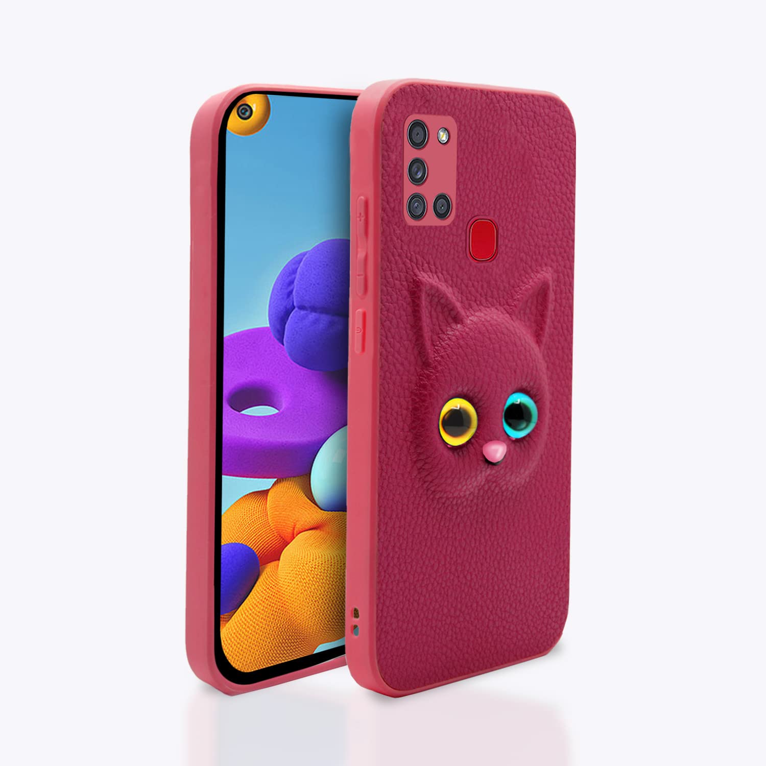 Pikkme Samsung Galaxy A21s Cat Case | Pink