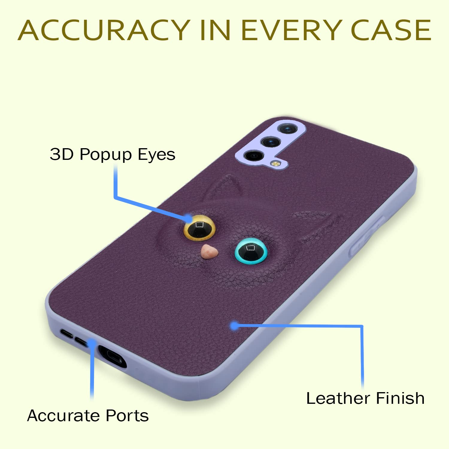 Pikkme OnePlus Nord Ce 5G Kitty Back Cover | Purple