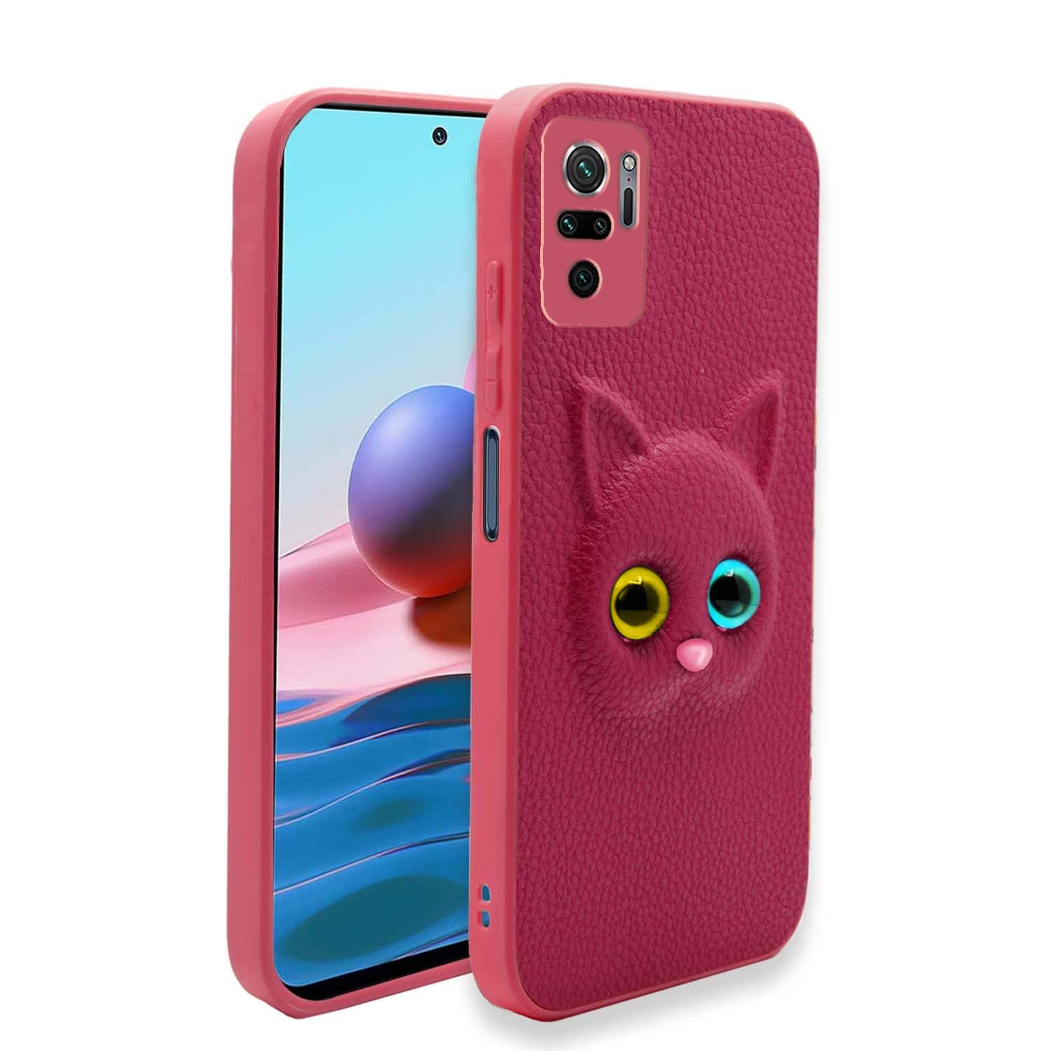Pikkme Mi Redmi Note 10 / Note 10s Cat Case | Pink