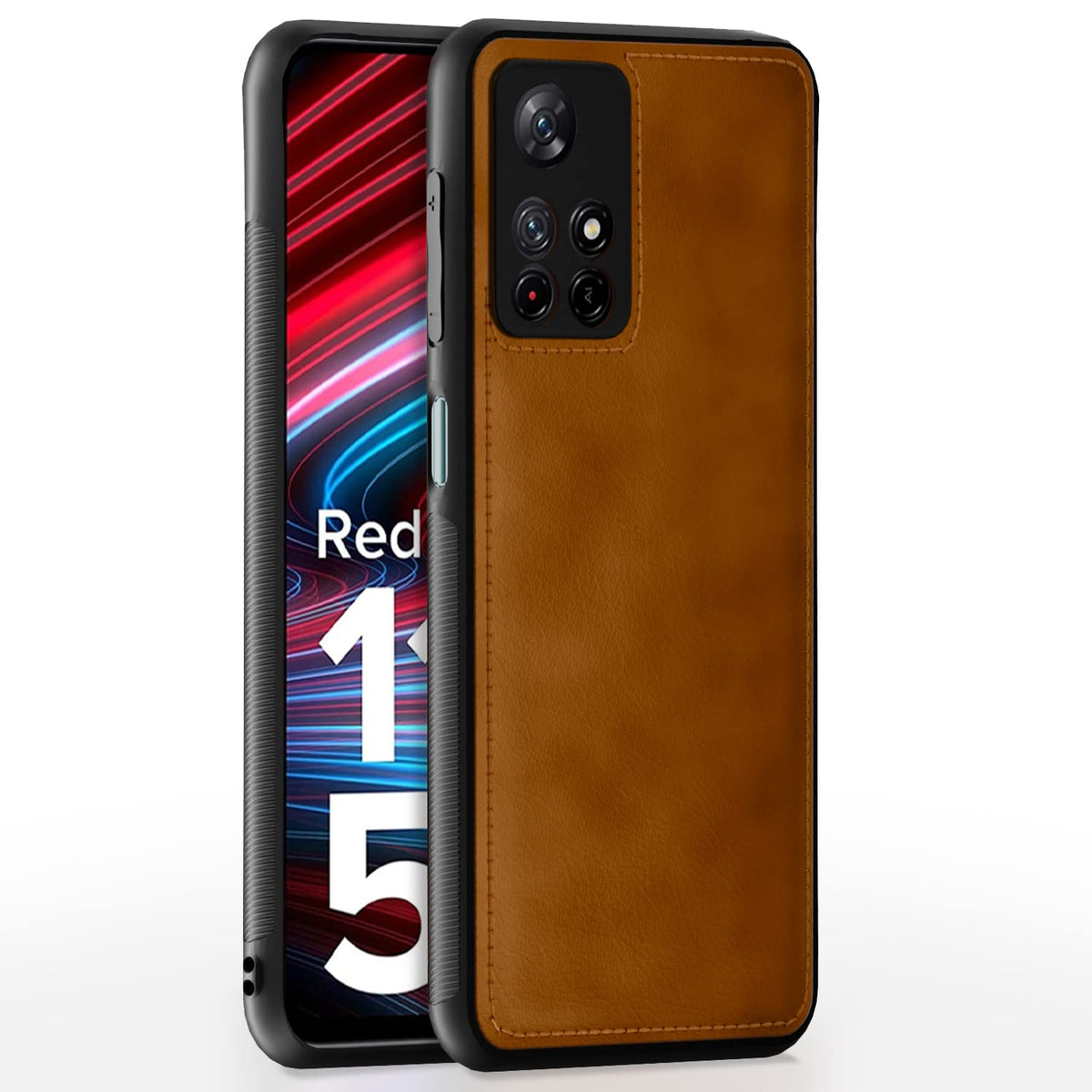 Pikkme Redmi Note 11T/Poco M4 Pro 5G brown mobile cover